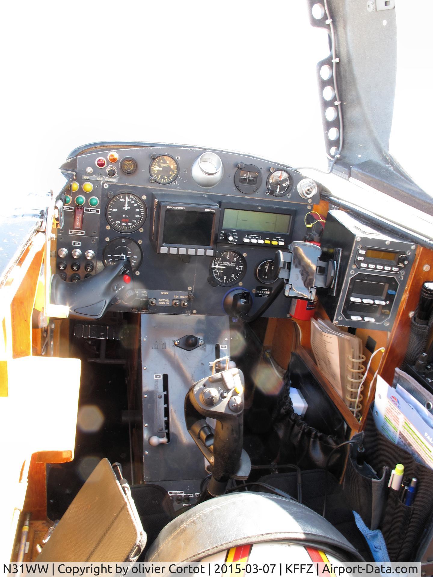 N31WW, 1981 Rutan VariViggen C/N 133, cockpit view