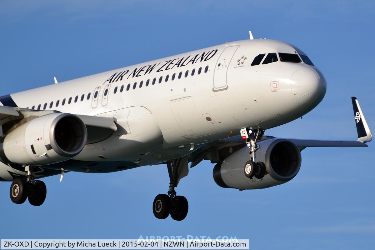 ZK-OXD, 2014 Airbus A320-232 C/N 5962, At Wellington