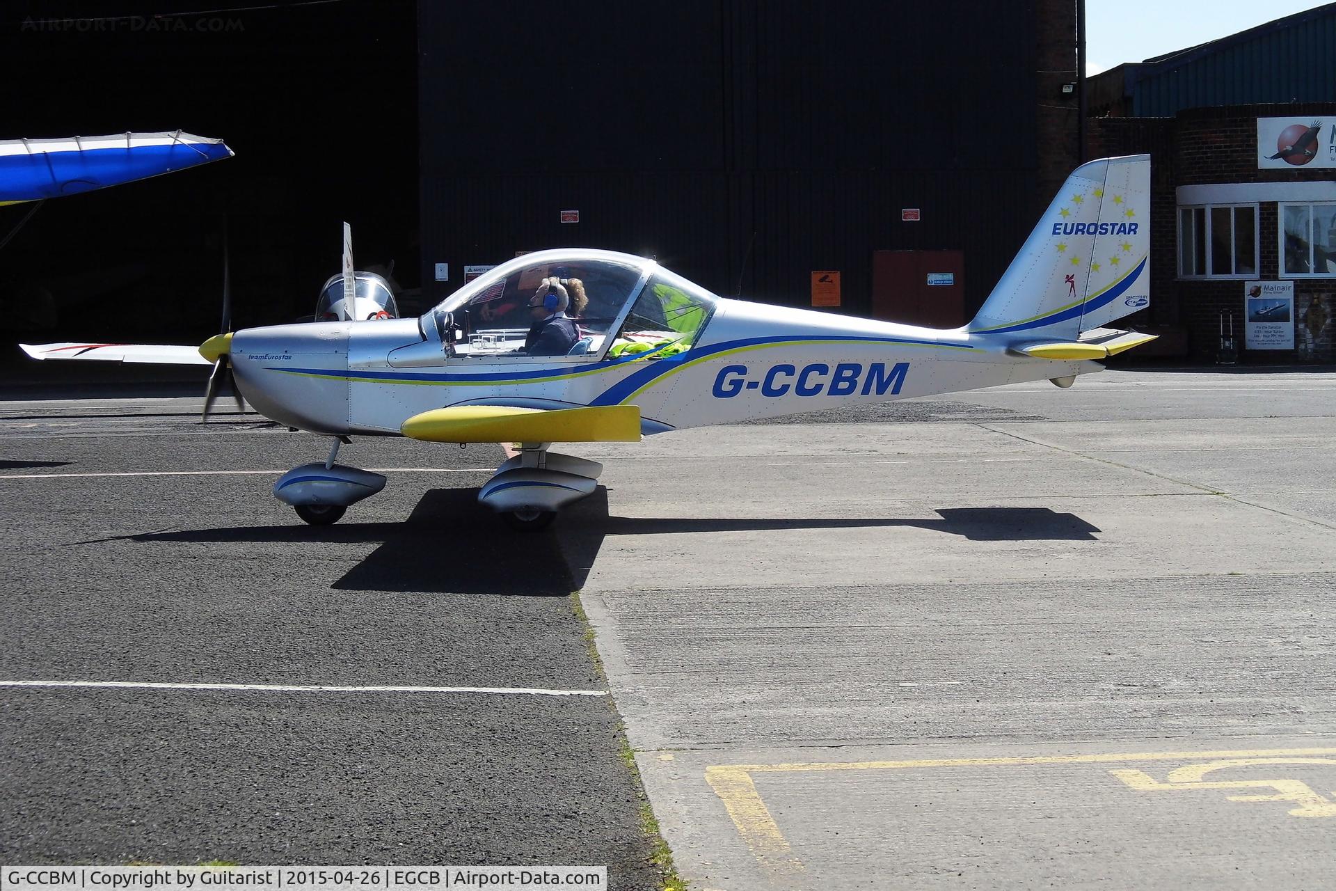 G-CCBM, 2003 Aerotechnik EV-97 Eurostar C/N PFA 315-14023, City Airport Manchester