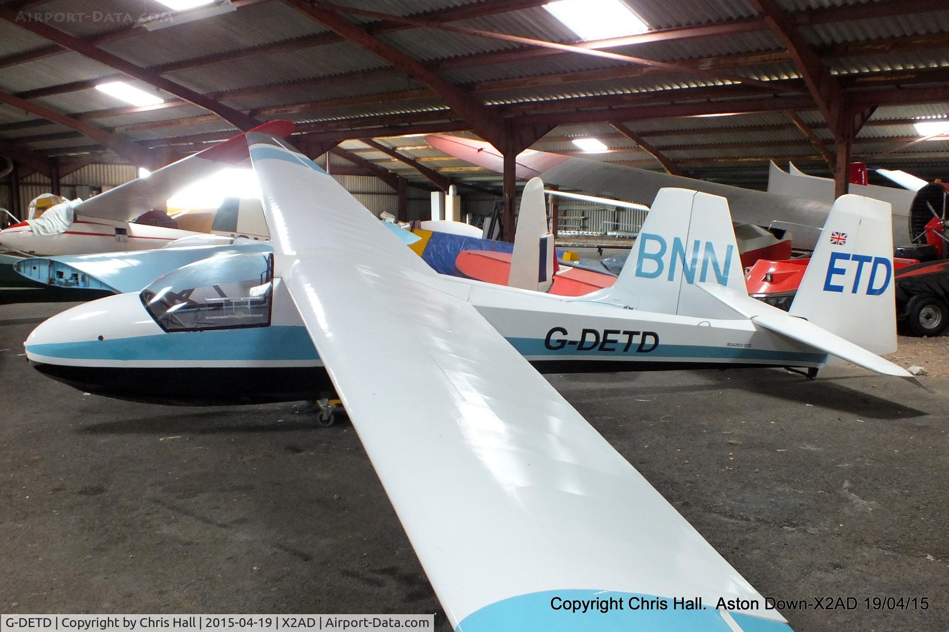 G-DETD, 1973 Schleicher K-8B C/N 8918, at Aston Down