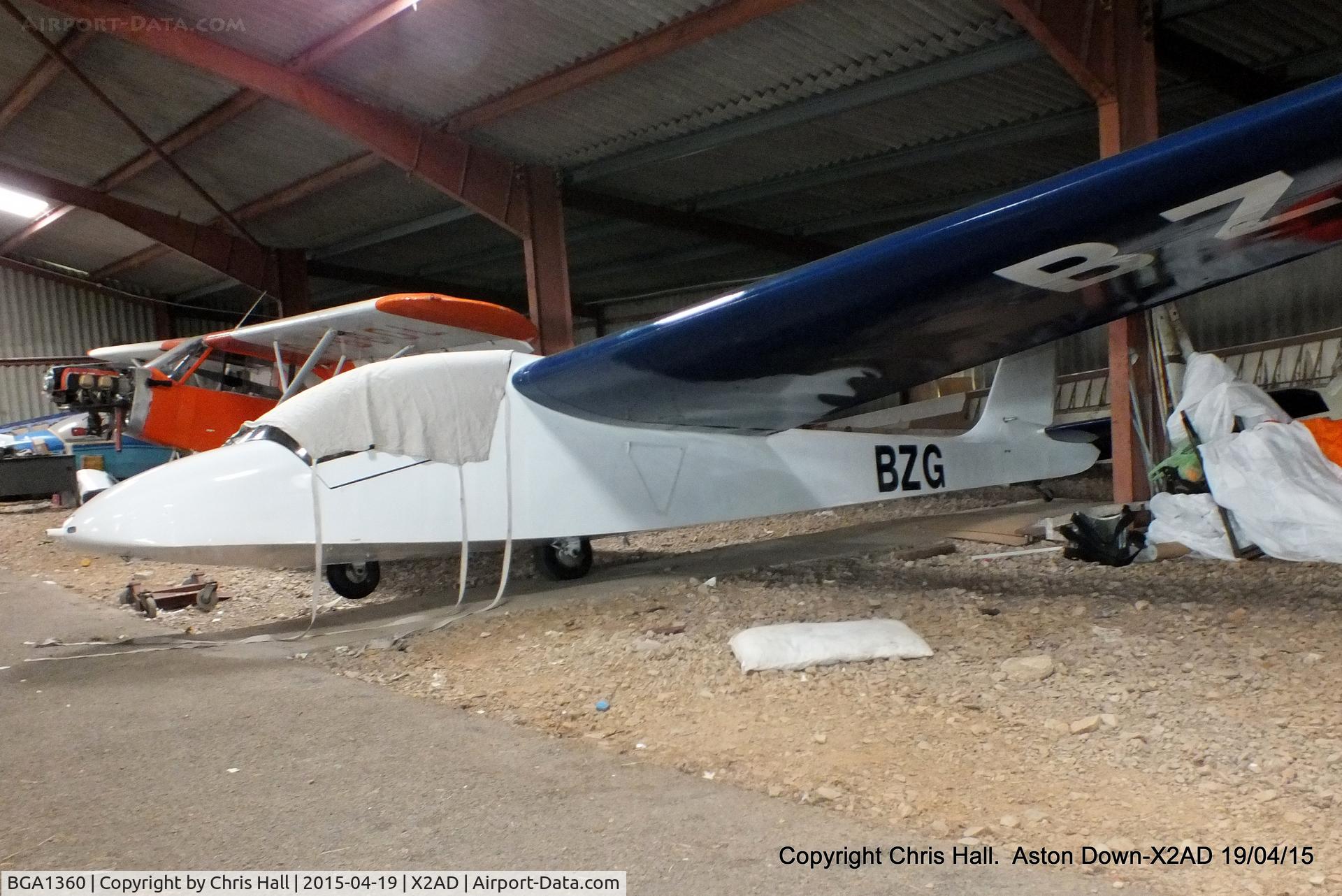 BGA1360, Slingsby T-49B Capstan C/N 1581, at Aston Down