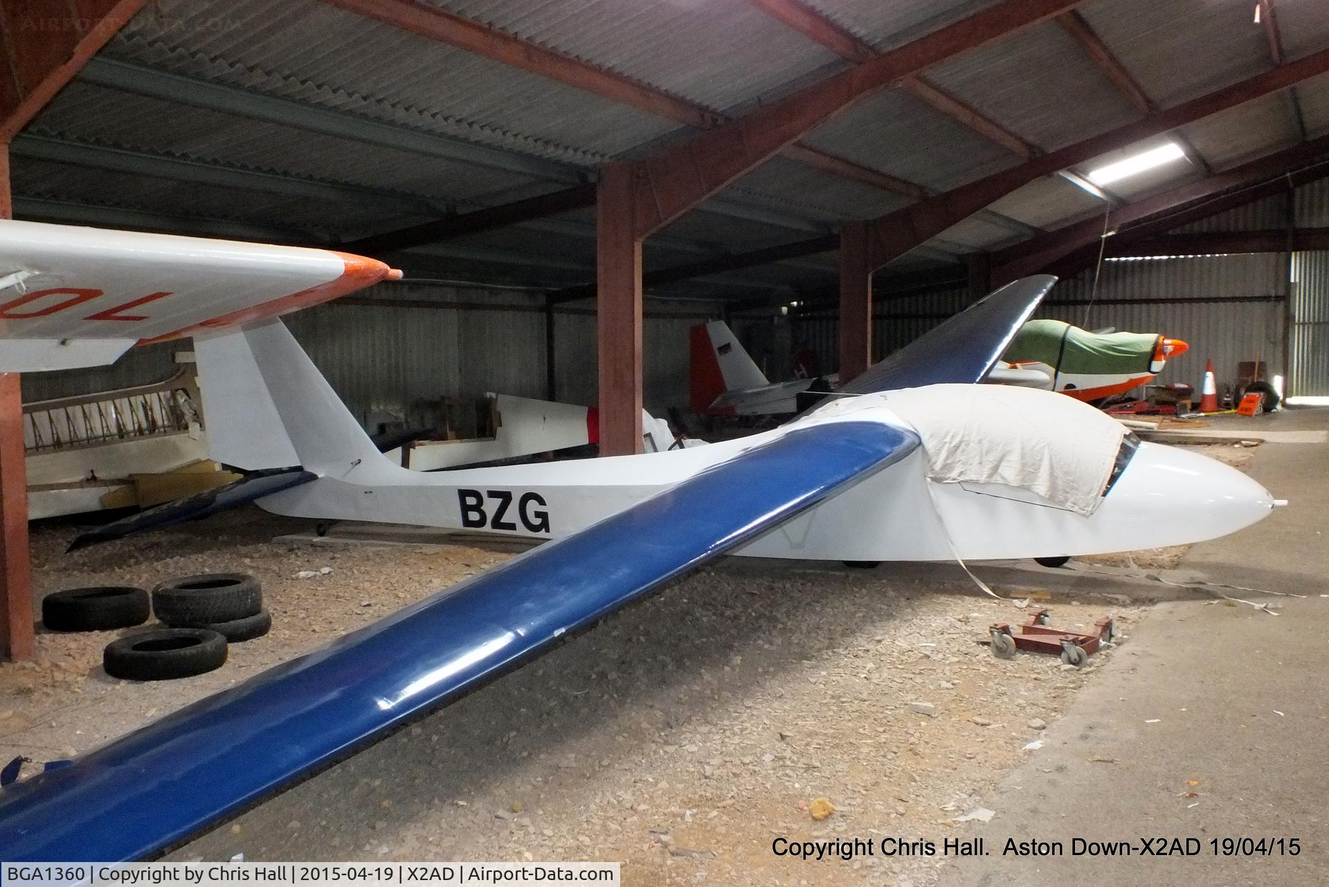 BGA1360, Slingsby T-49B Capstan C/N 1581, at Aston Down