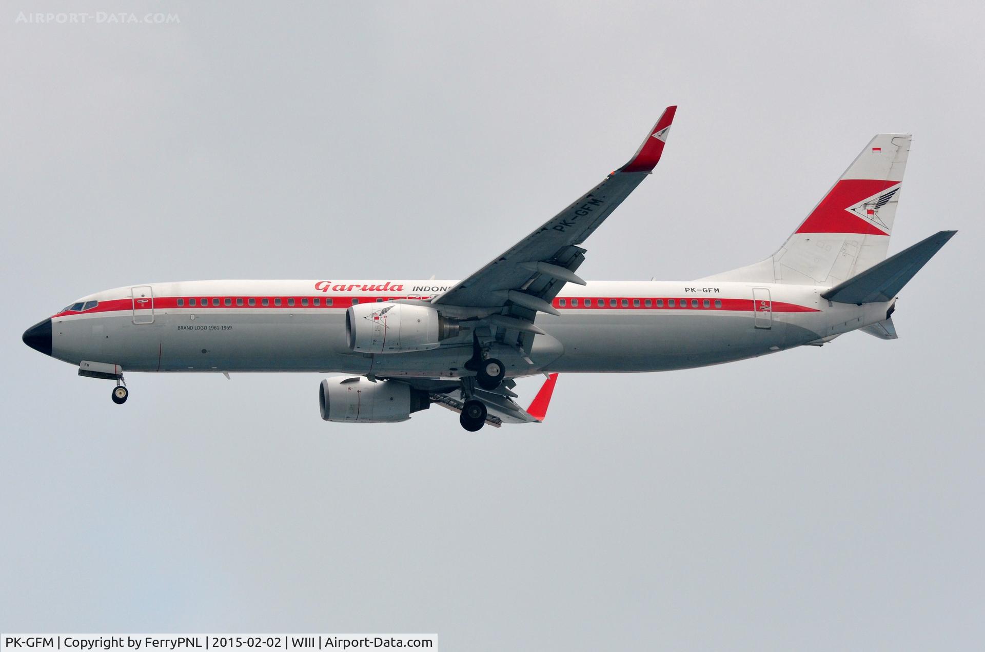 PK-GFM, 2010 Boeing 737-8U3 C/N 39920, Garuda retrojet.