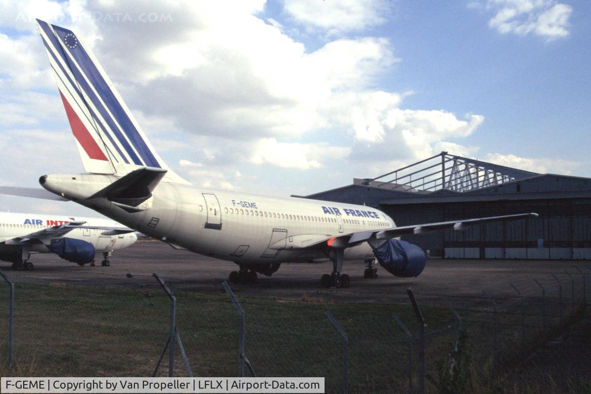 F-GEME, 1985 Airbus A310-203 C/N 369, Air France Airbus A310-203 stored at Châteauroux-Déols airport in summer 1994.