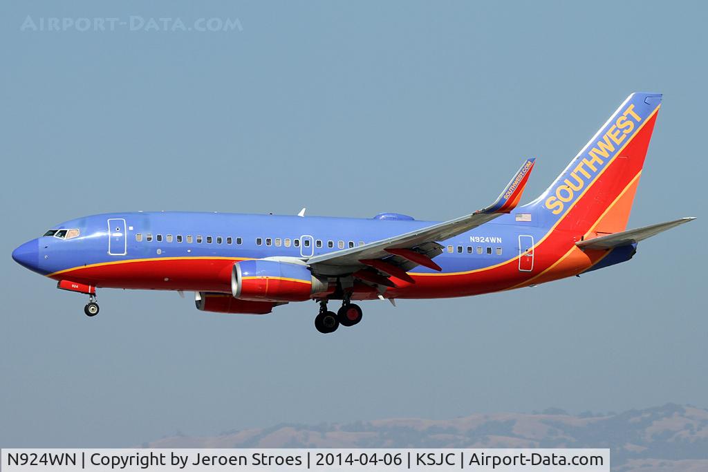 N924WN, 2008 Boeing 737-7H4 C/N 36628, southwest