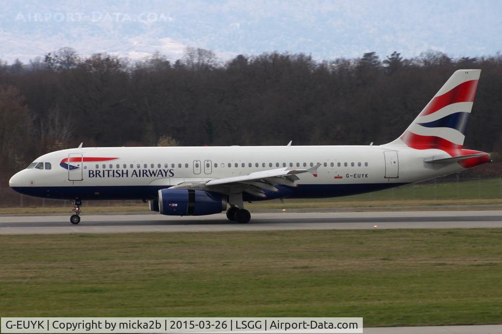 G-EUYK, 2010 Airbus A320-232 C/N 4551, Landing