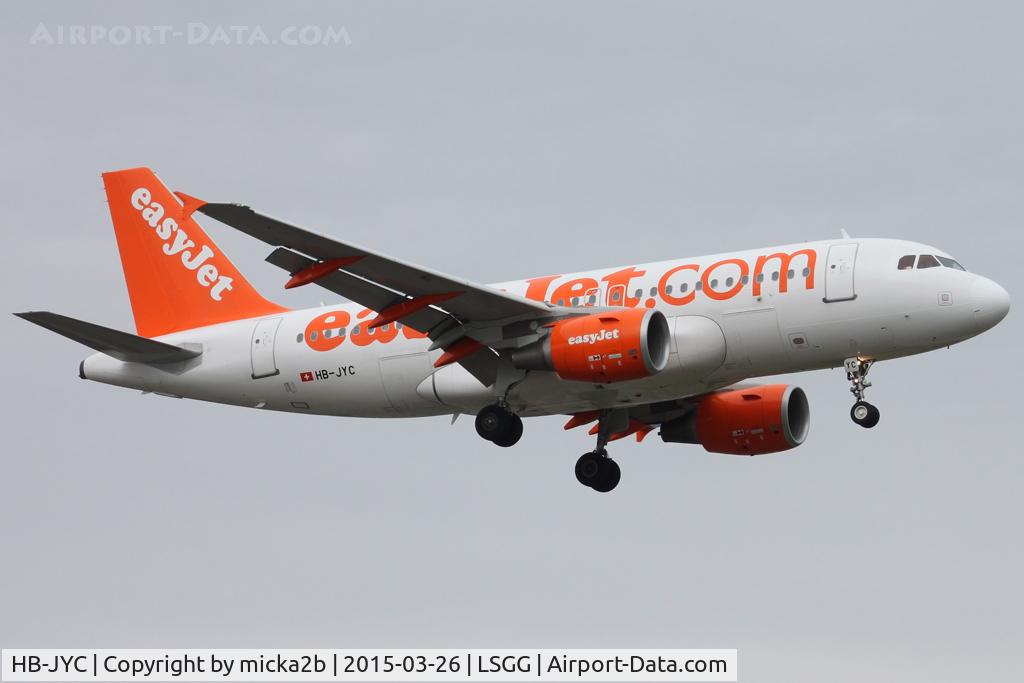 HB-JYC, 2011 Airbus A319-111 C/N 4785, Landing
