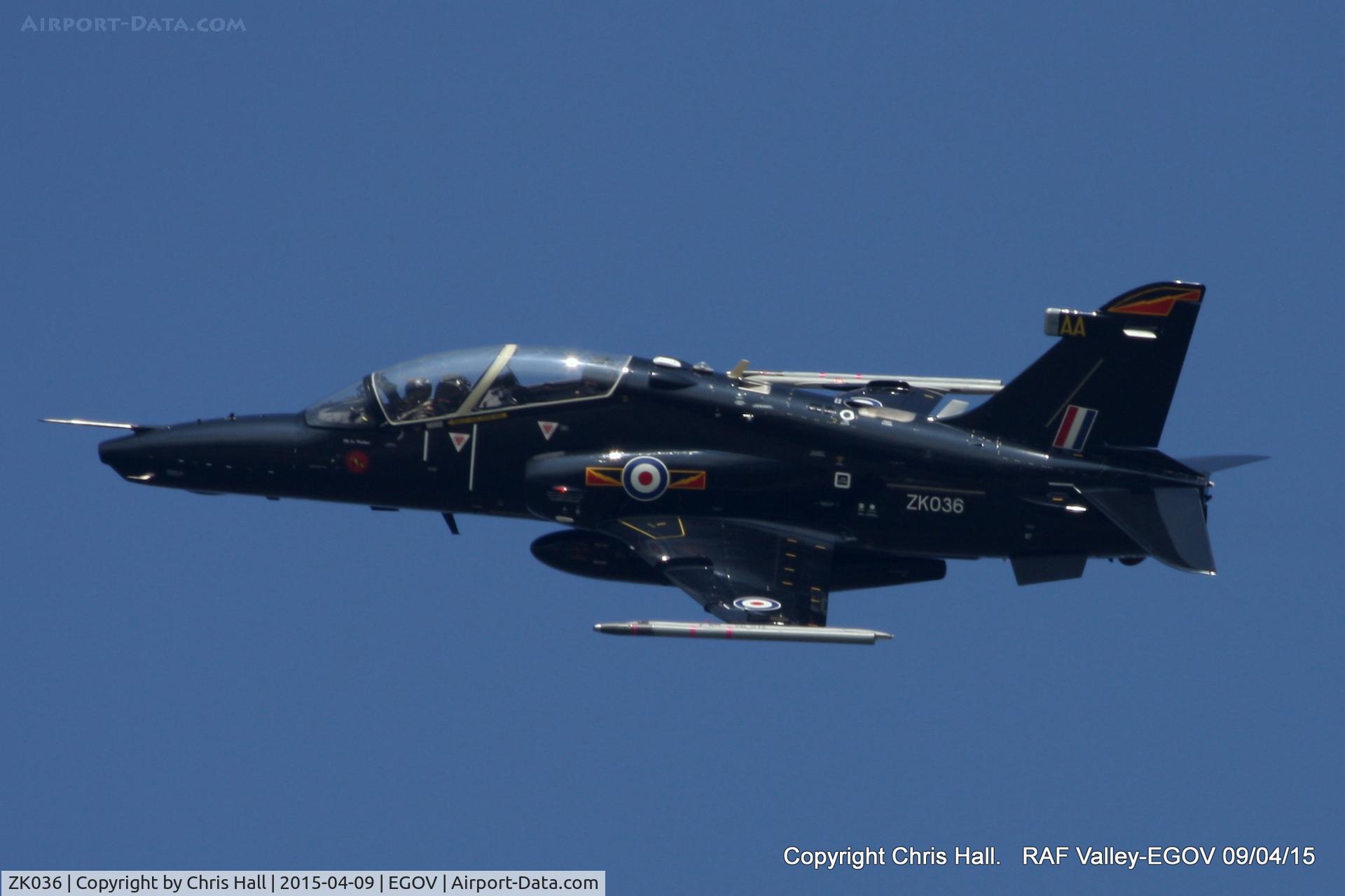 ZK036, 2010 British Aerospace Hawk T2 C/N RT027/1265, RAF IV sqn