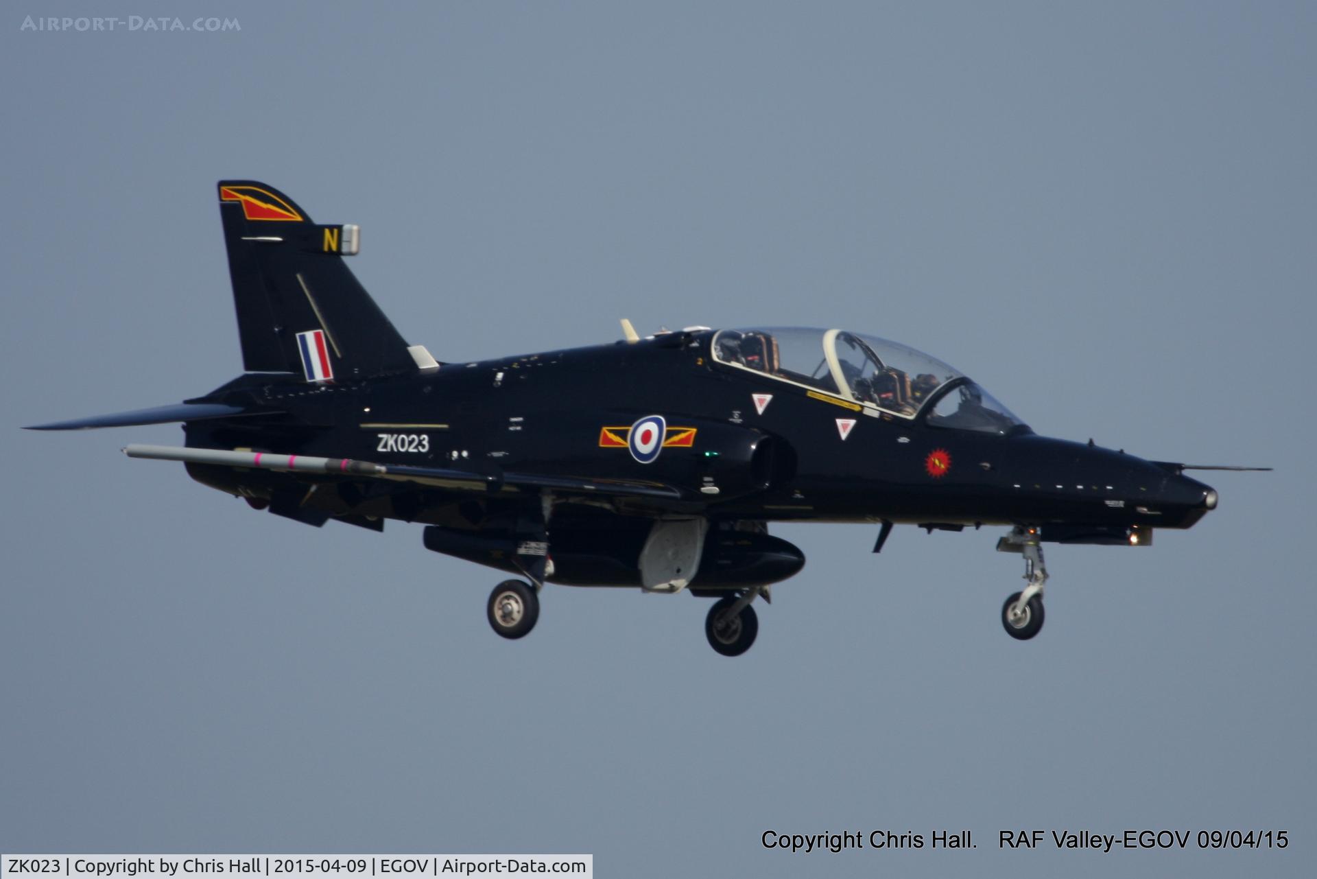 ZK023, 2009 British Aerospace Hawk T2 C/N RT014/1252, RAF IV sqn
