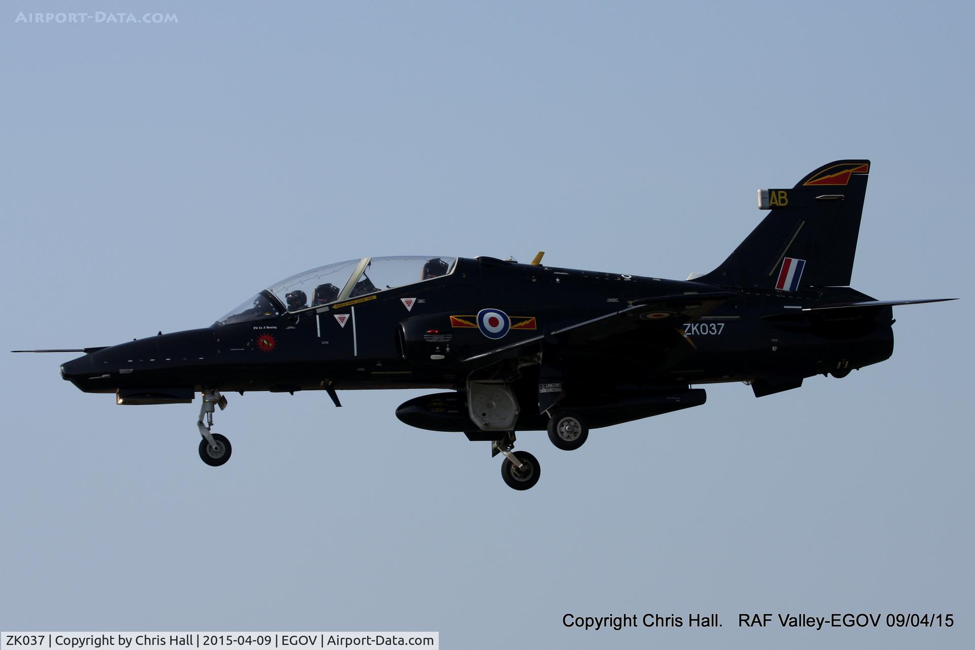 ZK037, 2010 British Aerospace Hawk T2 C/N RT028/1266, RAF IV Sqn