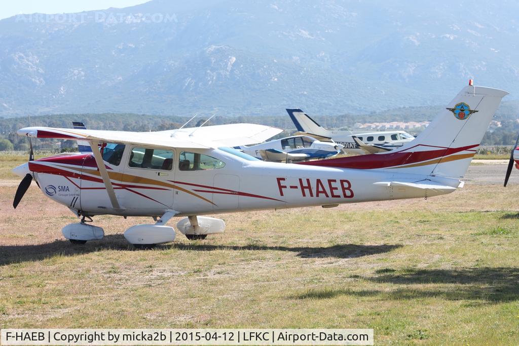 F-HAEB, 1983 Cessna 182R Skylane C/N 18268316, Parked. Crashed 19 july near Porto (Corsica)