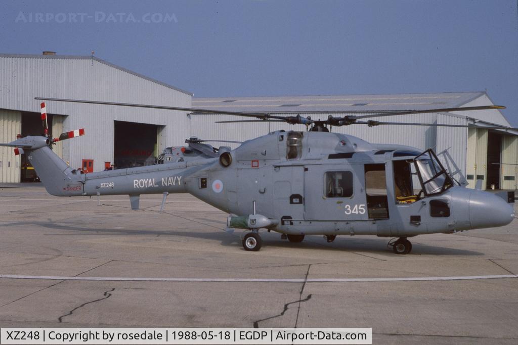 XZ248, 1978 Westland Lynx HAS.2 C/N 080, Coded 345-NC with 815 Squadron, HMS Newcastle Flight, Actually seen here as a HAS.3.