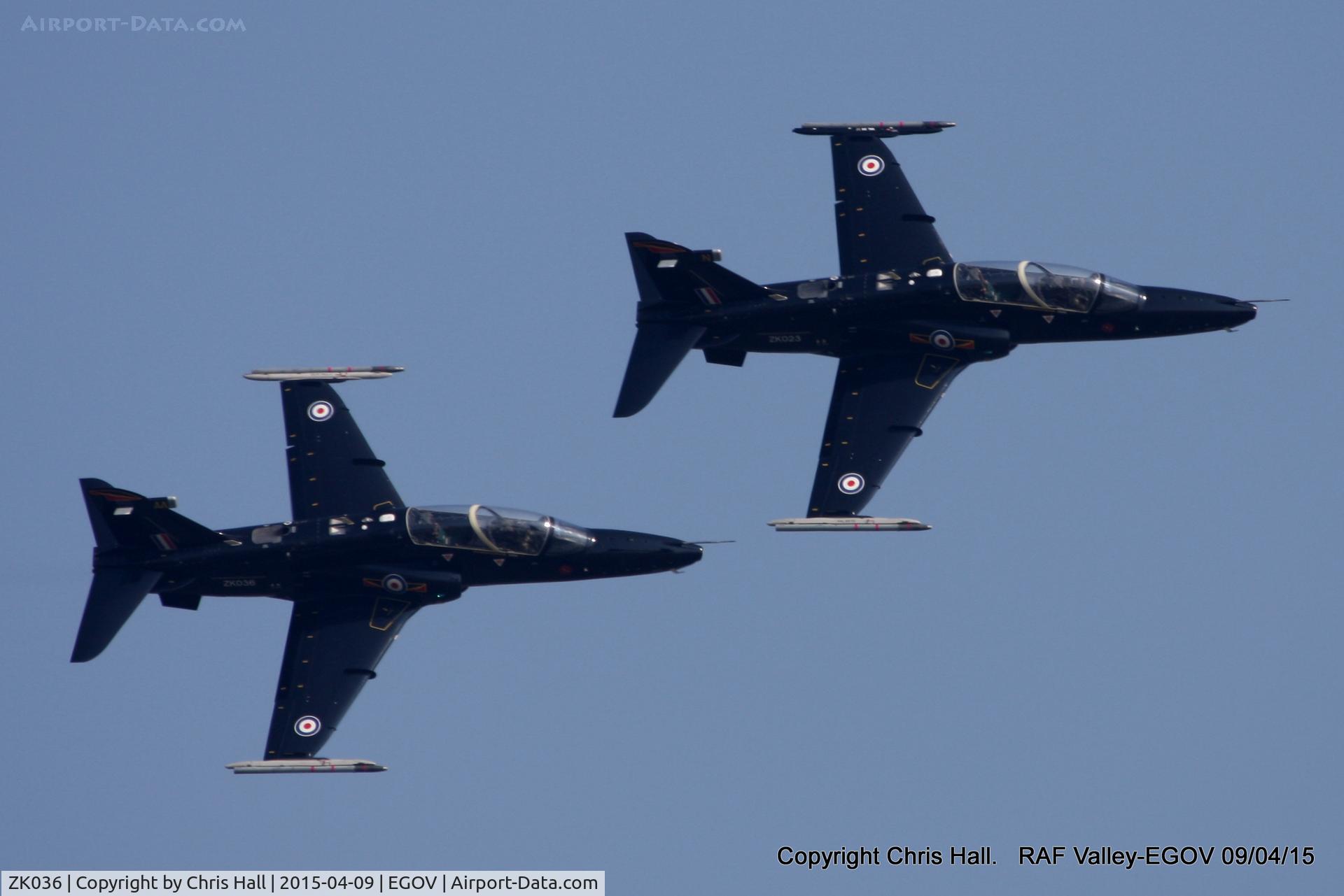 ZK036, 2010 British Aerospace Hawk T2 C/N RT027/1265, Hawk T2 Role Demo team