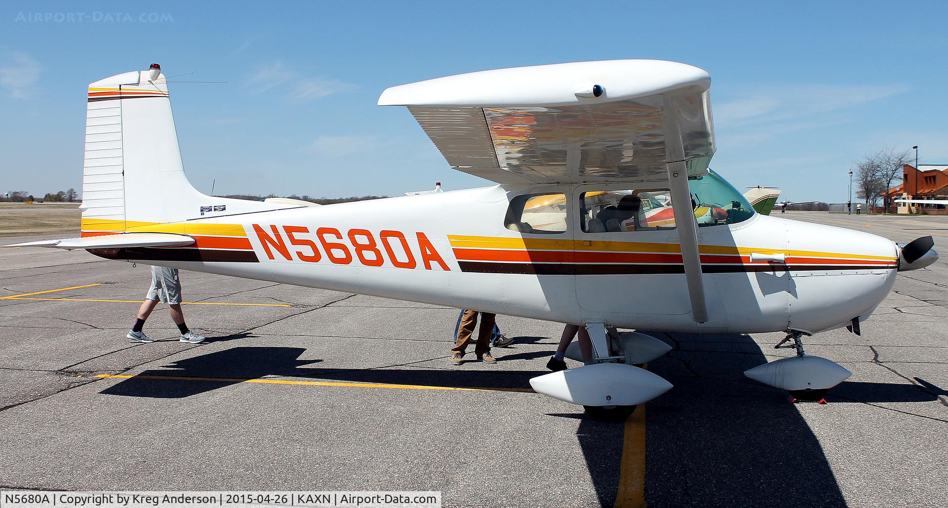 N5680A, 1956 Cessna 172 C/N 28280, Cessna 172 Skyhawk on the line.