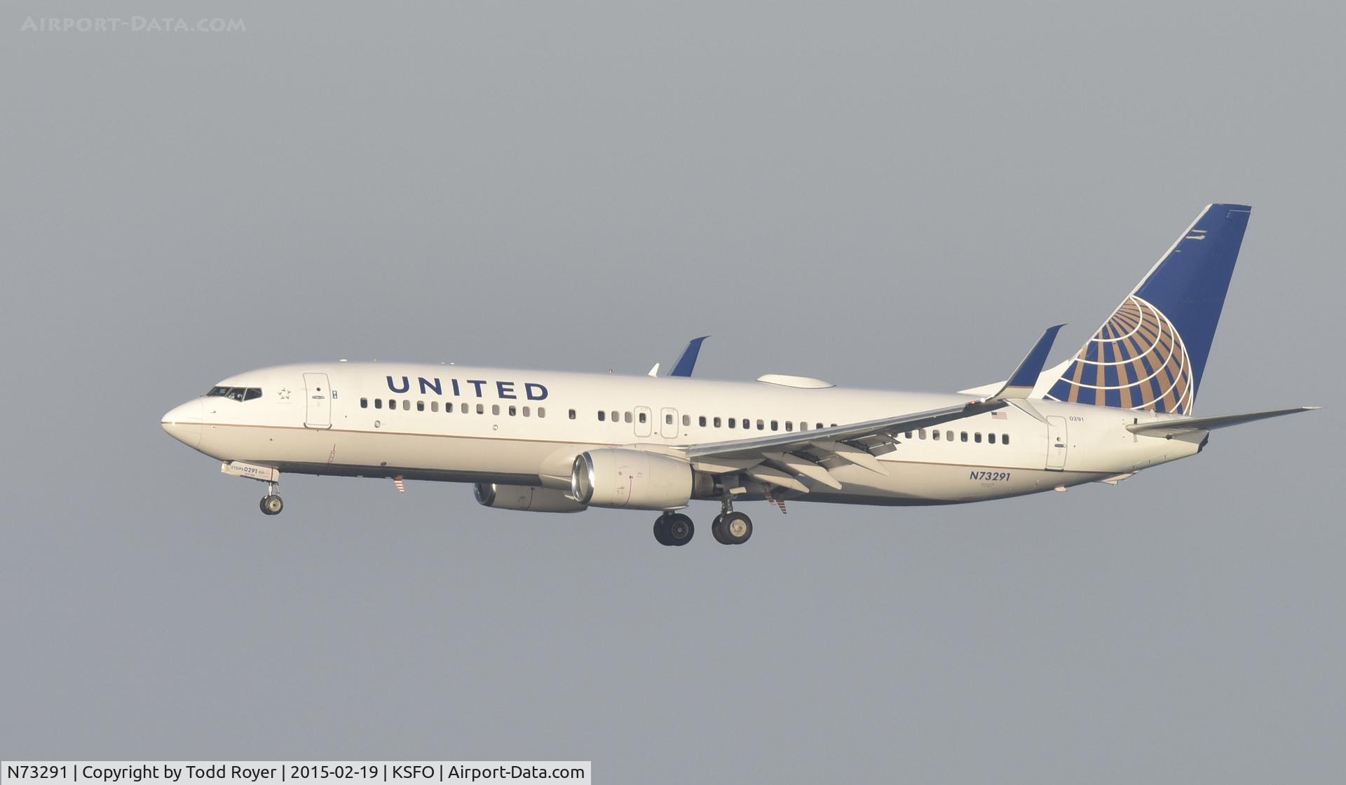 N73291, 2004 Boeing 737-824 C/N 33454, Landing at SFO