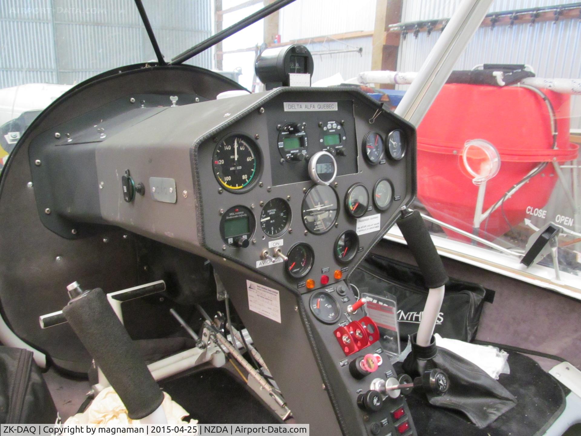 ZK-DAQ, Fly Synthesis Storch S C/N FIBC4980D2DD, View into cockpit. Undergoing check at Dargaville