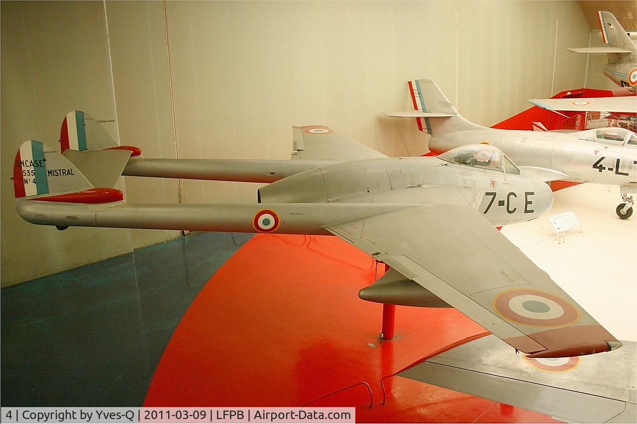 4, Sud-Est SE-535 Mistral C/N 4, Sud-Est SE-535 Mistral, Air & Space Museum Paris-Le Bourget (LFPB-LBG)
