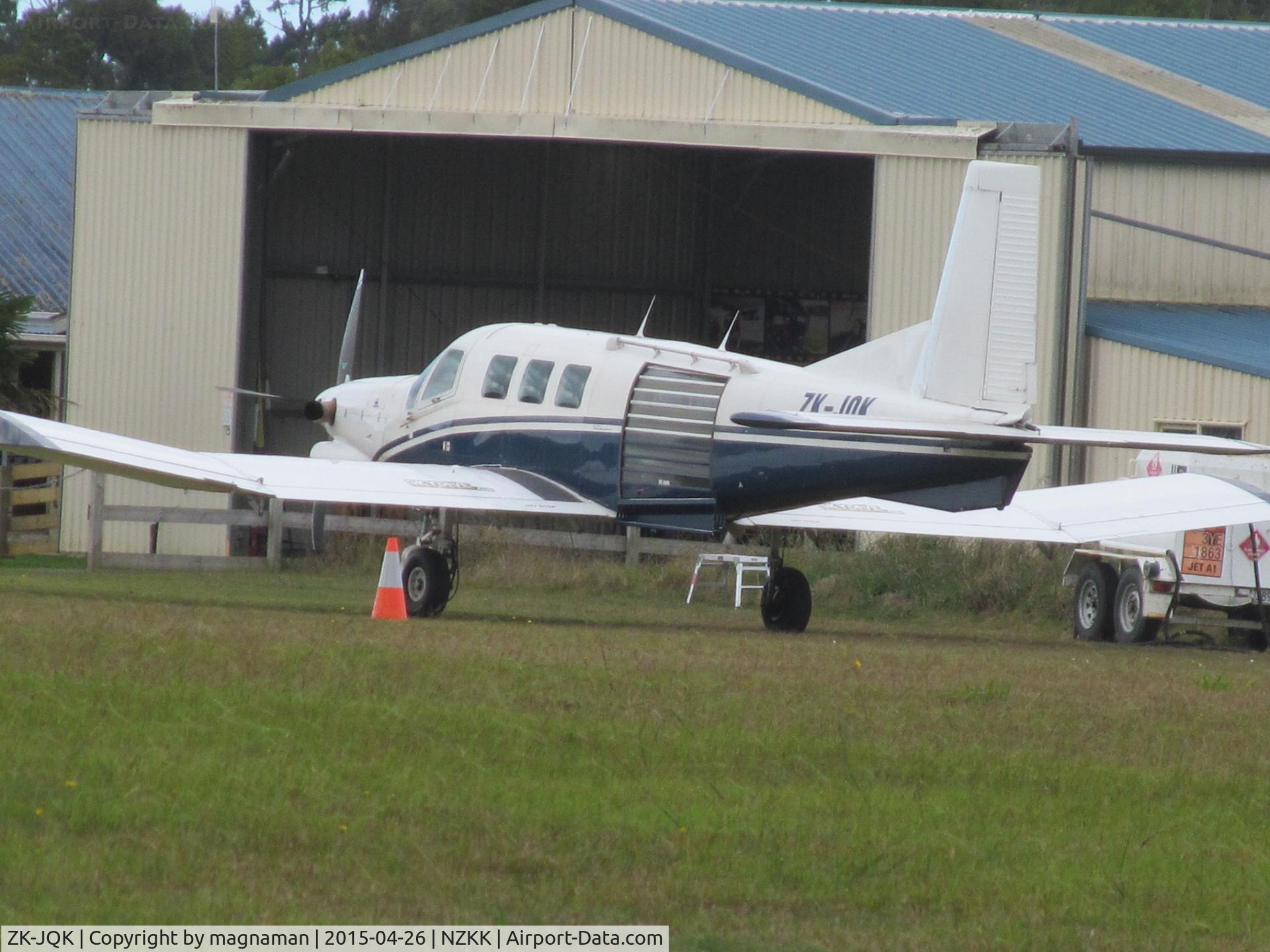 ZK-JQK, Pacific Aerospace 750XL C/N 118, long shot from terminal showing skydive door