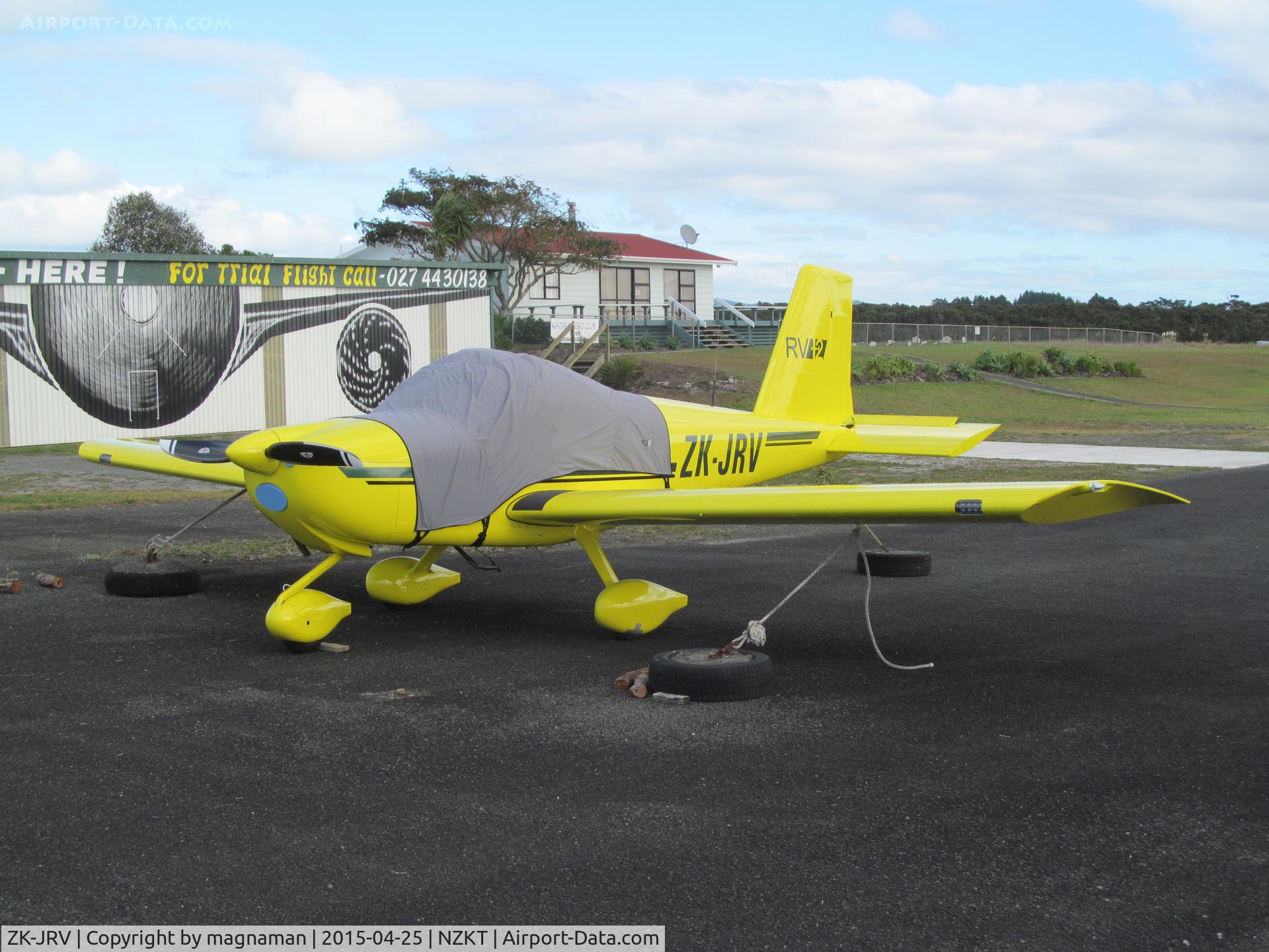 ZK-JRV, Vans RV-12 C/N 120316, Ardmore based RV-12 up at Kaitaia