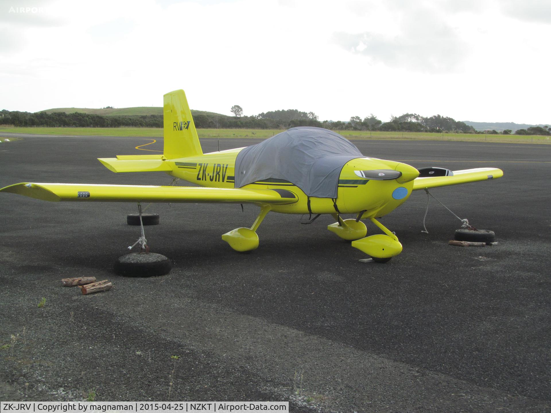 ZK-JRV, Vans RV-12 C/N 120316, only a/c on apron at kaitaia