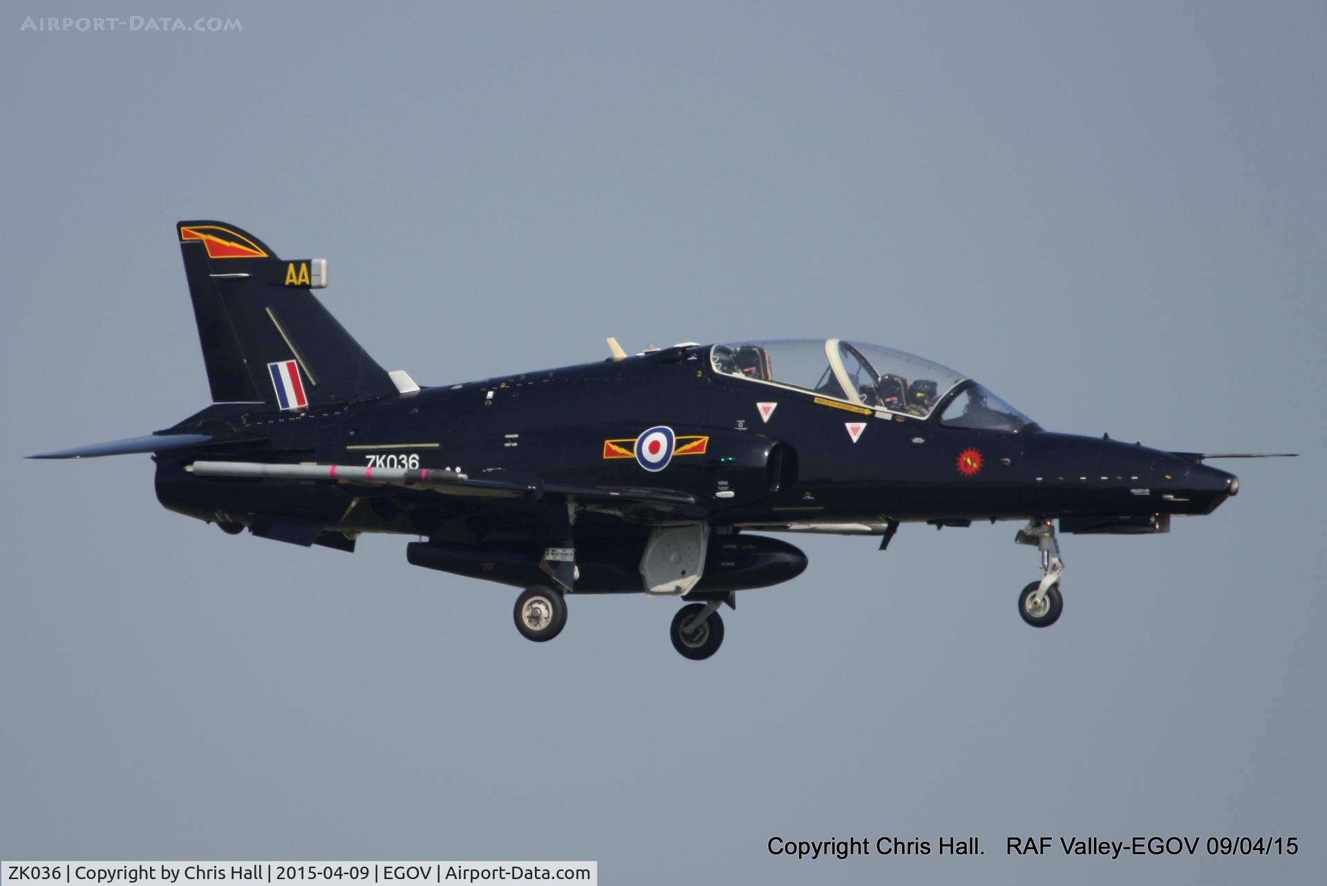 ZK036, 2010 British Aerospace Hawk T2 C/N RT027/1265, RAF IV Sqn