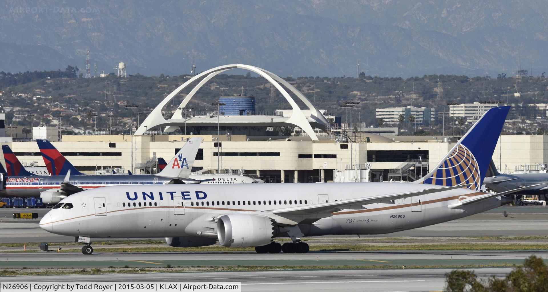 N26906, 2012 Boeing 787-8 Dreamliner C/N 34829, Arrived at LAX on 25L