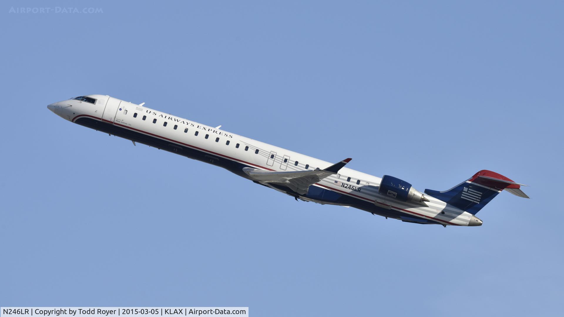 N246LR, 2009 Bombardier CRJ-900LR (CL-600-2D24) C/N 15239, Departing LAX on 25R