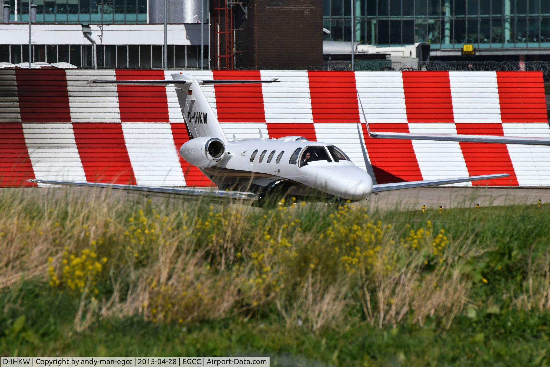 D-IHKW, 2008 Cessna 525 CitationJet CJ1+ C/N 525-0677, just dept the lanmark exc ramp
