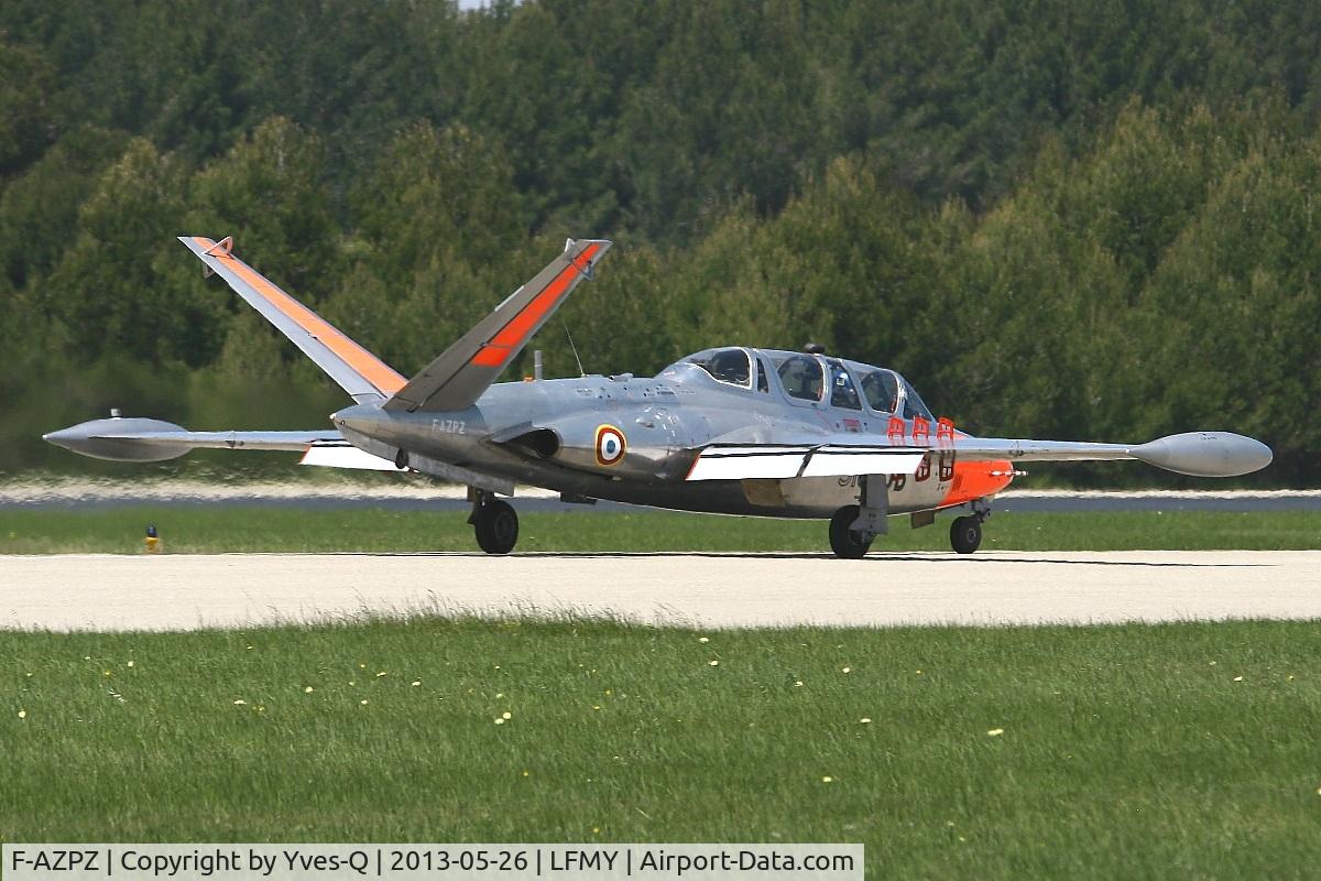 F-AZPZ, 1963 Fouga CM-170 Magister C/N 413, Fouga CM-170 Magister, Landing rwy 34, Salon de Provence Air Base 701 (LFMY) Open day 2013