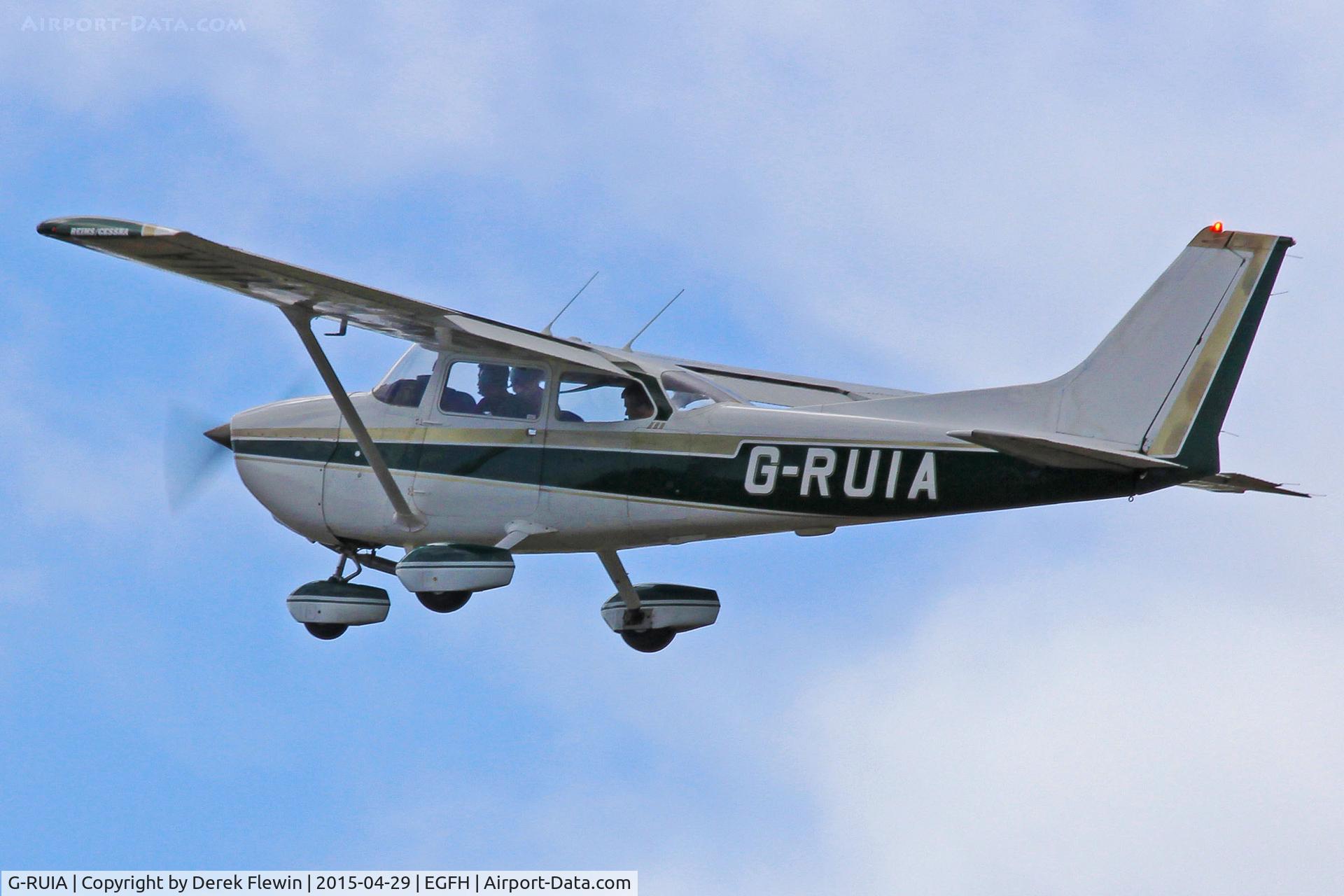 G-RUIA, 1979 Reims F172N Skyhawk C/N 1856, Skyhawk, Cambrian Flying Club, Swansea based, seen departing runway 22.