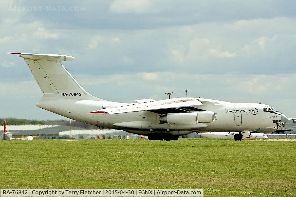 RA-76842, 1994 Ilyushin Il-76TD C/N 1033418616, Ilyushin Il-76TD, c/n: 1033418616 of Aviacon Zitotrans arriving East Midlands Airport to load with relief supplies for the earthquake victims in Nepal