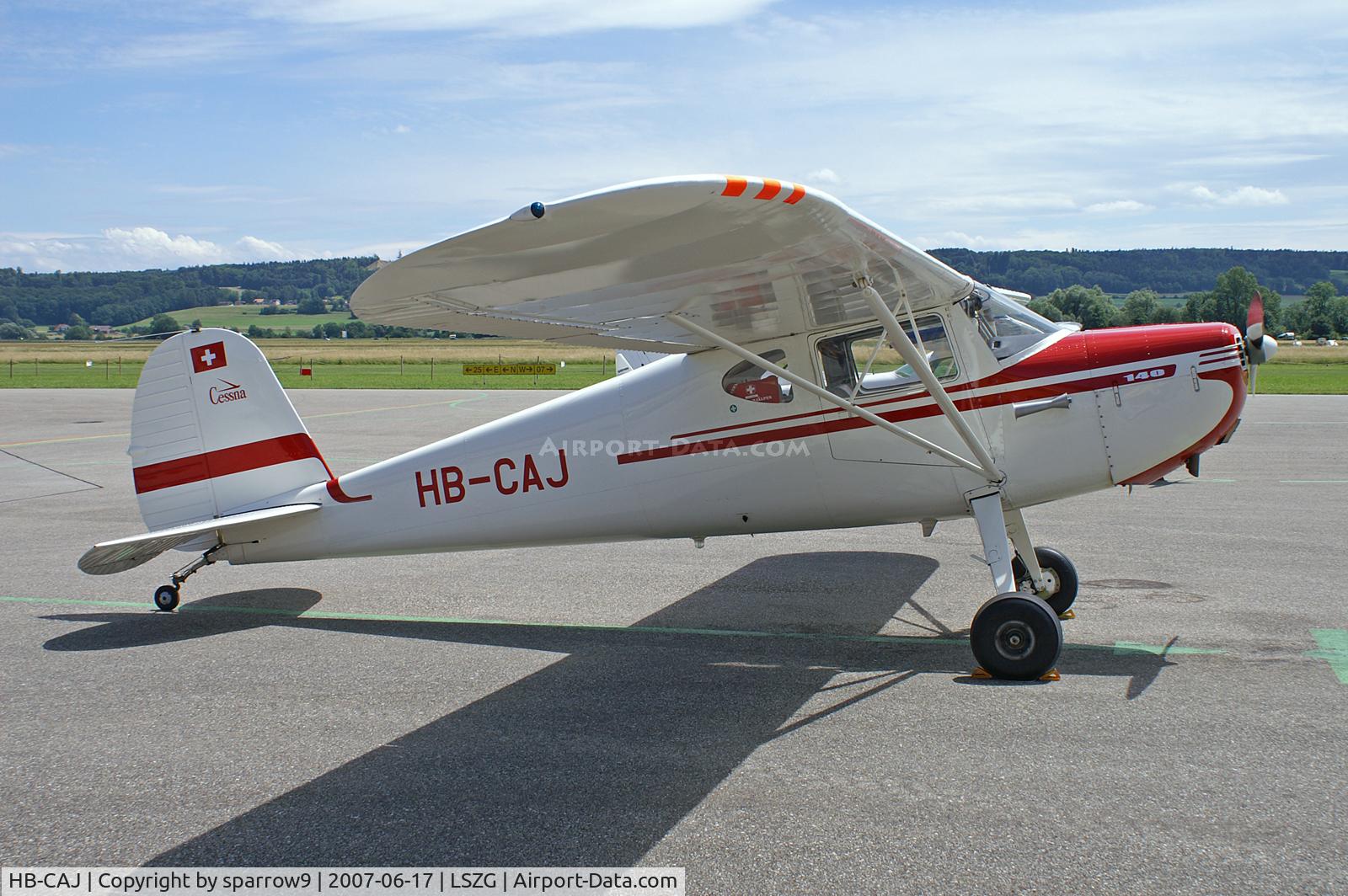 HB-CAJ, 1947 Cessna 140 C/N 13250, basking in the sun
