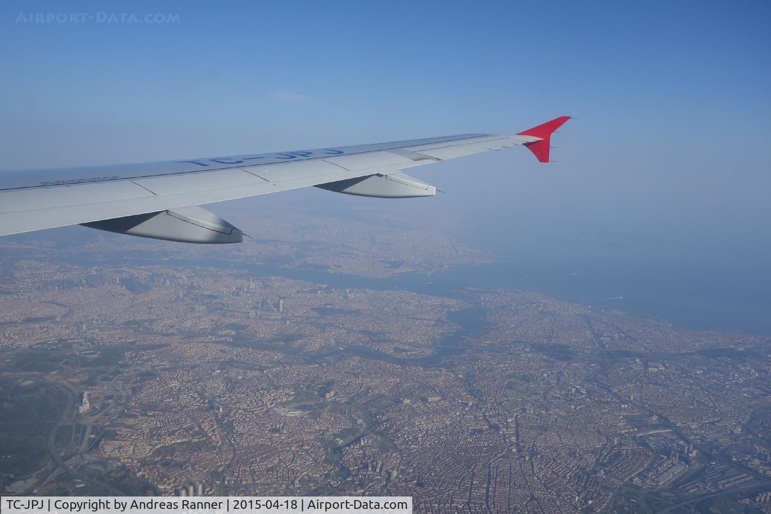 TC-JPJ, 2007 Airbus A320-232 C/N 3239, Turkish Airlines A320 over Istanbul