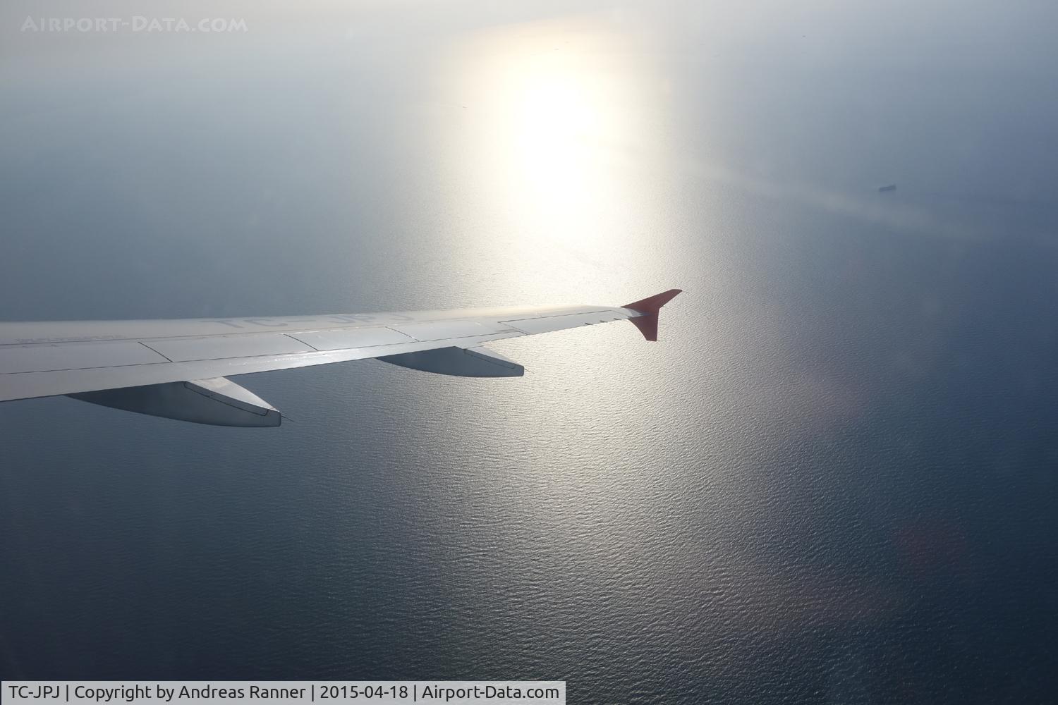 TC-JPJ, 2007 Airbus A320-232 C/N 3239, Turkish Airlines A320 over the Black Sea