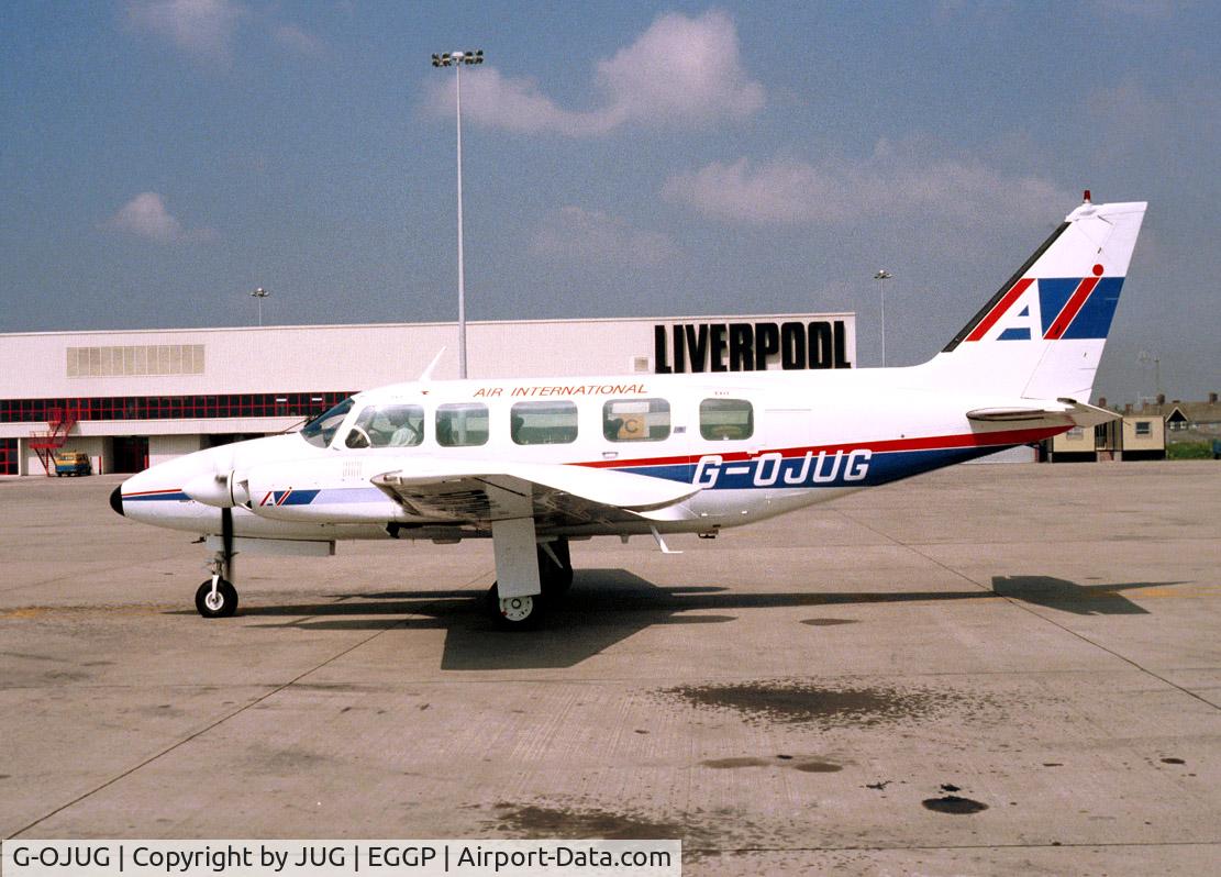 G-OJUG, 1977 Piper PA-31-350 Chieftain C/N 31-7752190, Liverpool Airport