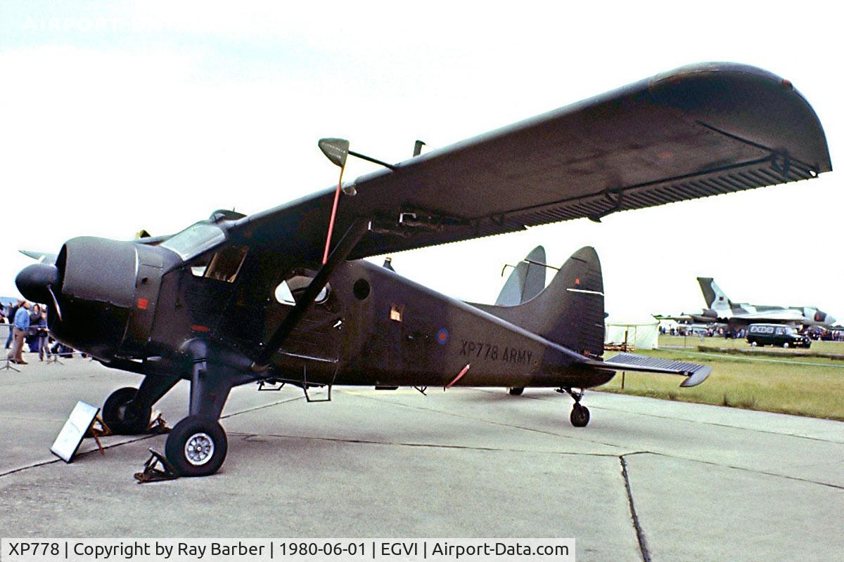 XP778, 1961 De Havilland Canada DHC-2 Beaver AL.1 C/N 1449, De Havilland Canada DHC-2 Beaver AL.1 [1449] (Army Air Corps) RAF Greenham Common~G 01/06/1980 . From a slide.