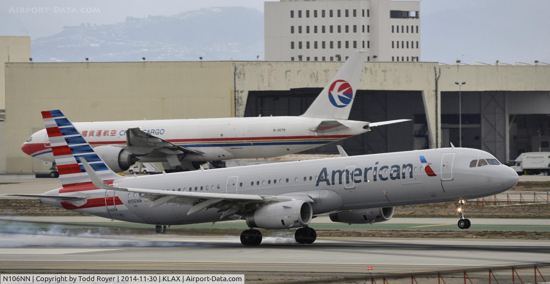 N106NN, 2013 Airbus A321-231 C/N 5932, Landing at LAX on 7R