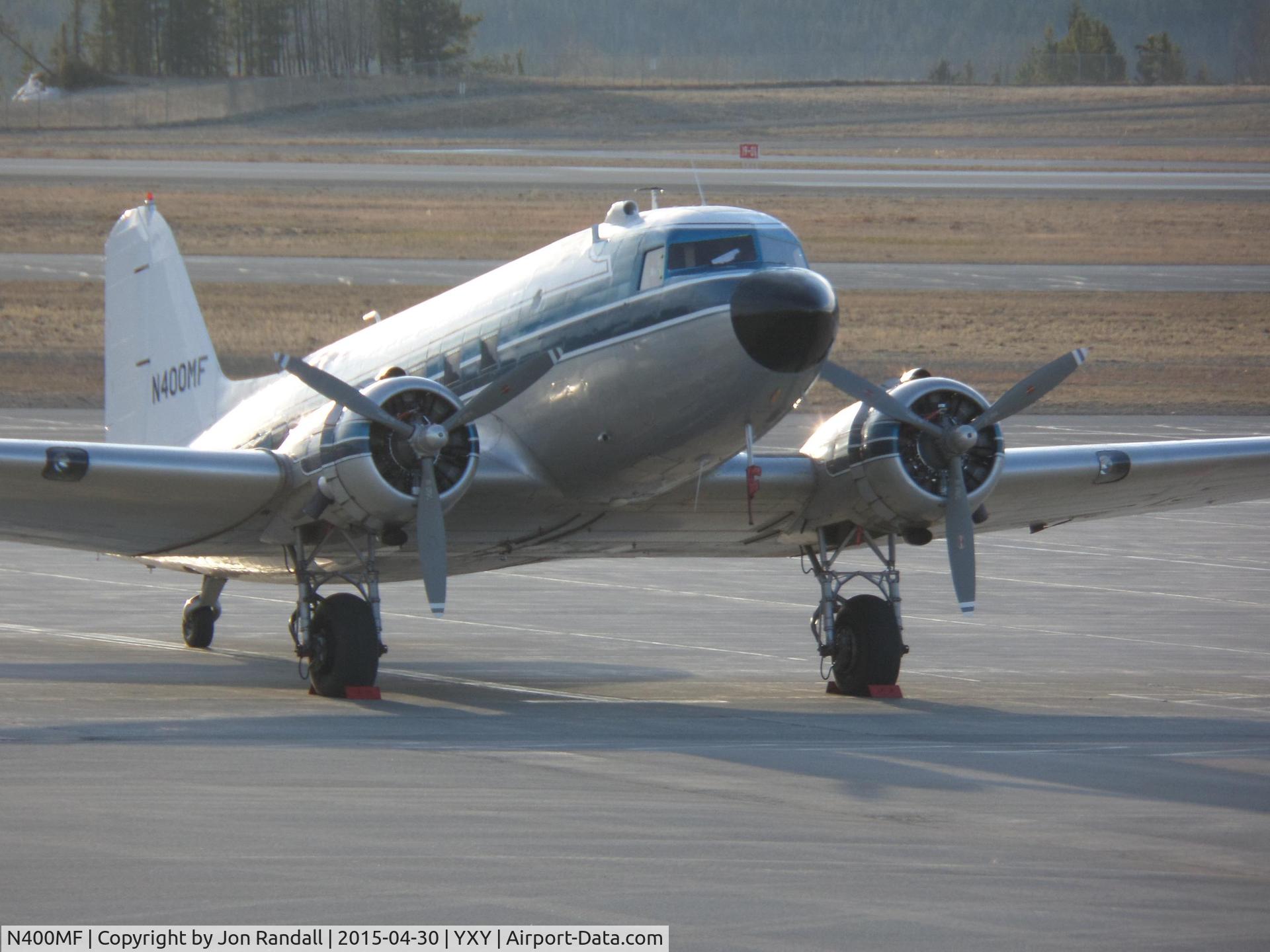 N400MF, 1944 Douglas DC-3-G202A C/N 26877, Sitting on the tarmac at YXY April 29/15