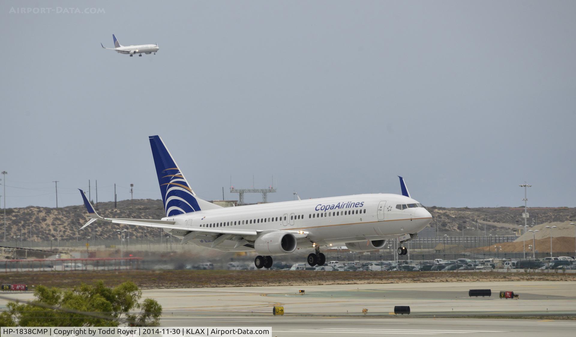 HP-1838CMP, 2014 Boeing 737-8V3 C/N 41445, Landing at LAX on 7R