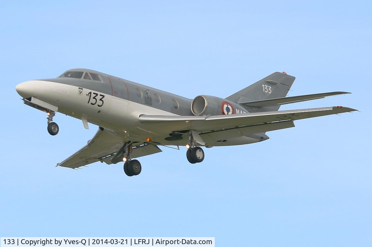 133, 1978 Dassault Falcon 10MER C/N 133, Dassault Falcon 10MER, Short approach rwy 26,  Landivisiau Naval Air Base (LFRJ)