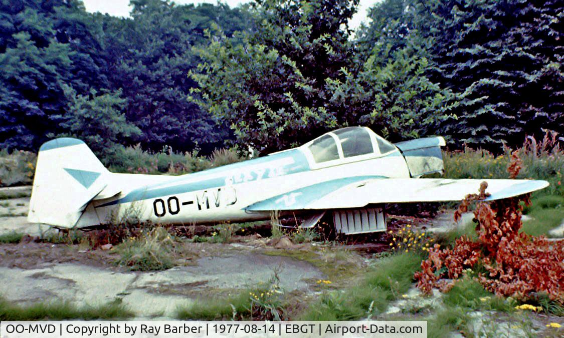 OO-MVD, Morane-Saulnier MS-570 C/N 01, Morane-Saulnier MS.570 [01] Ghent~OO 14/08/1977. From a slide.