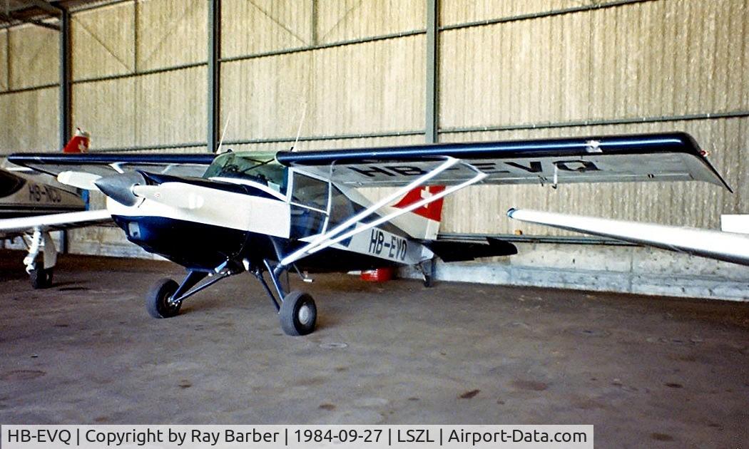 HB-EVQ, 1979 Maule M-5-235C Lunar Rocket C/N 7282C, Maule M-5-235C Lunar Rocket [7282C] Locarno~HB 27/09/1984. From a slide.