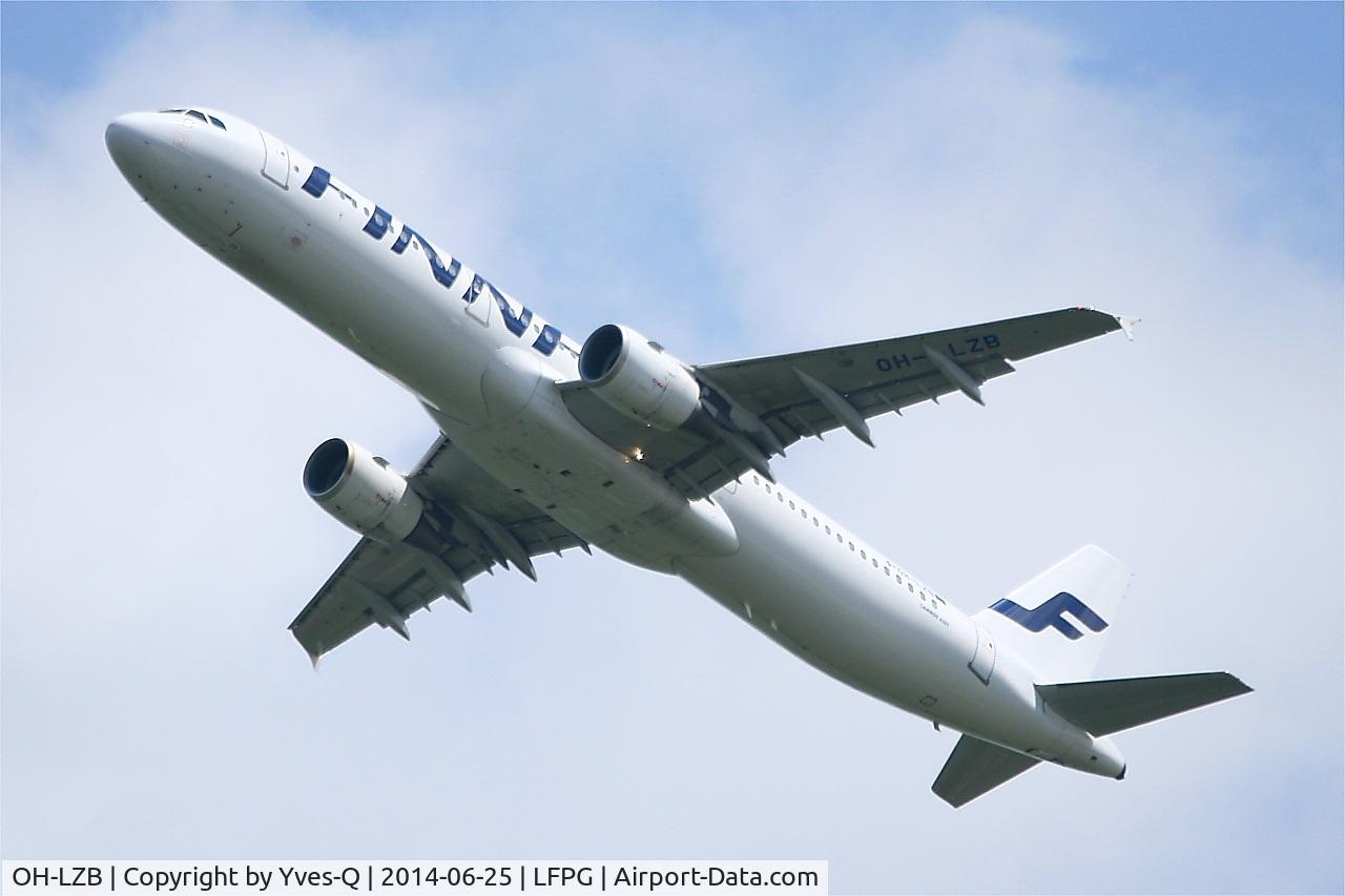 OH-LZB, 1999 Airbus A321-211 C/N 0961, Airbus A321-211, Take off rwy 27L, Roissy Charles De Gaulle airport (LFPG-CDG)