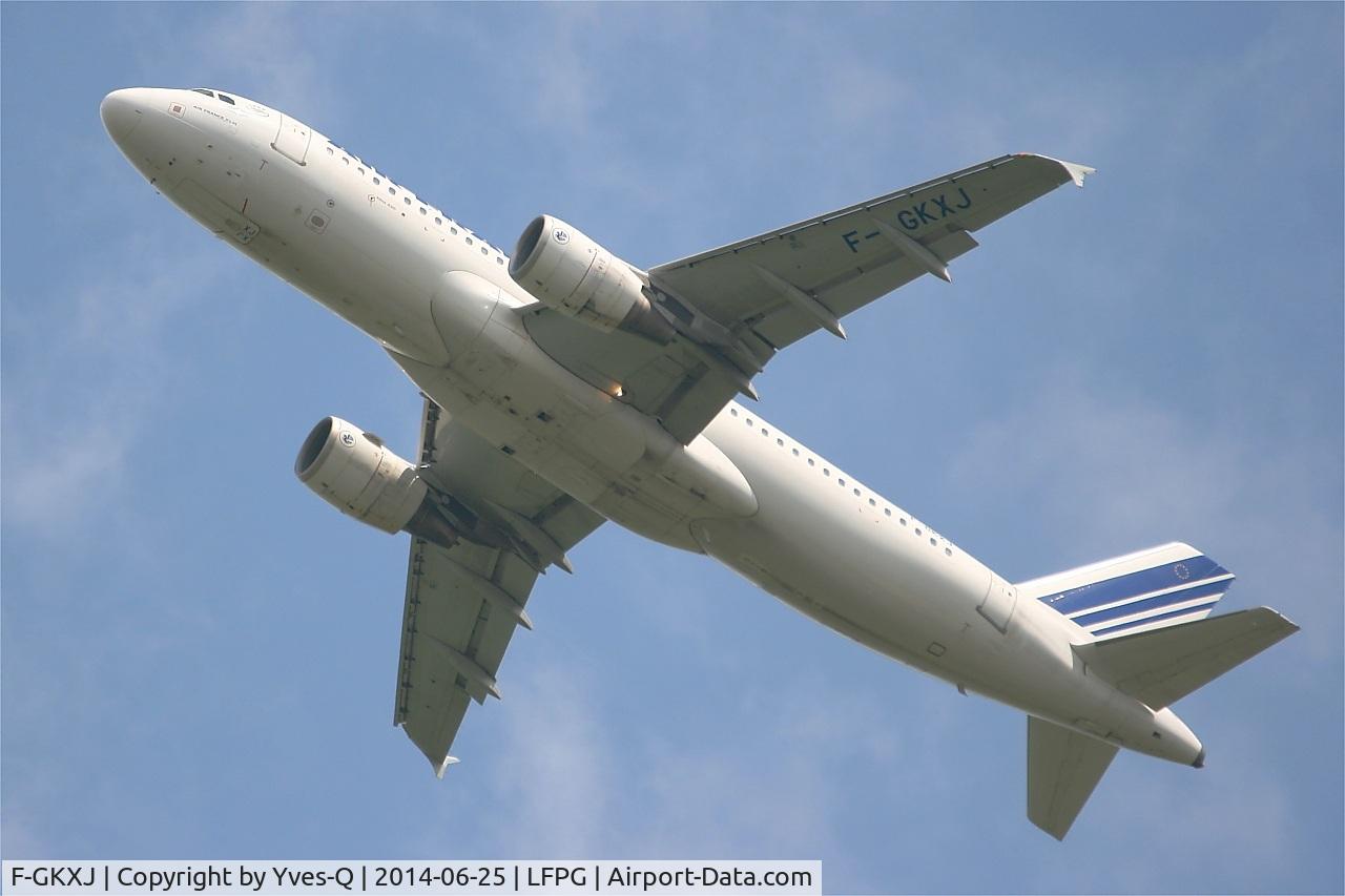F-GKXJ, 2002 Airbus A320-214 C/N 1900, Airbus A320-214, Take off rwy 27L, Roissy Charles De Gaulle airport (LFPG-CDG)