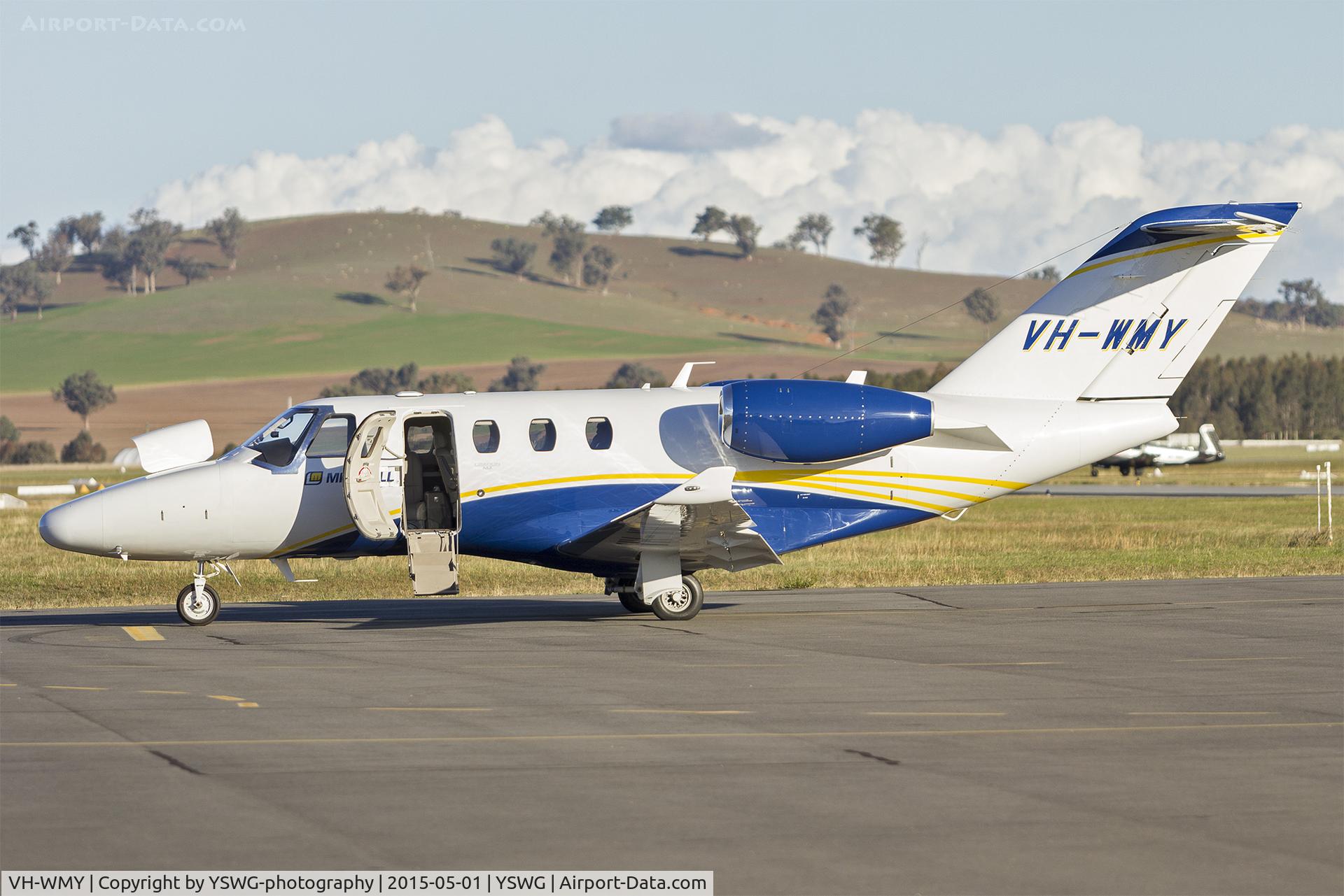 VH-WMY, 2014 Cessna 525 Citation M2 C/N 525-0856, Mitchell Water (VH-WMY) Cessna Citation M2 at Wagga Wagga Airport.
