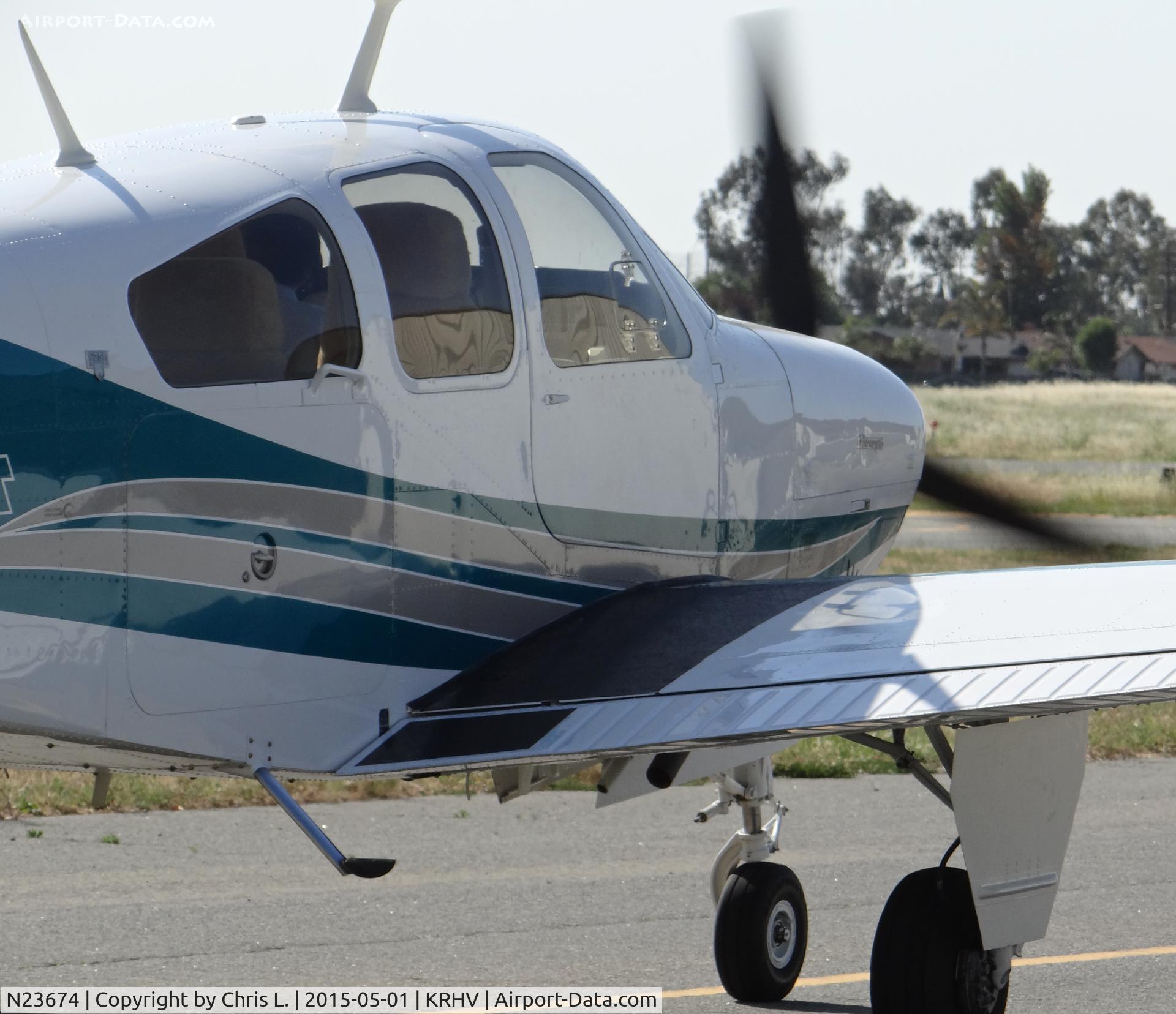 N23674, 1978 Beech V35B Bonanza C/N D-10146, A local 1978 Beechcraft V35 taxing back to its hangar.