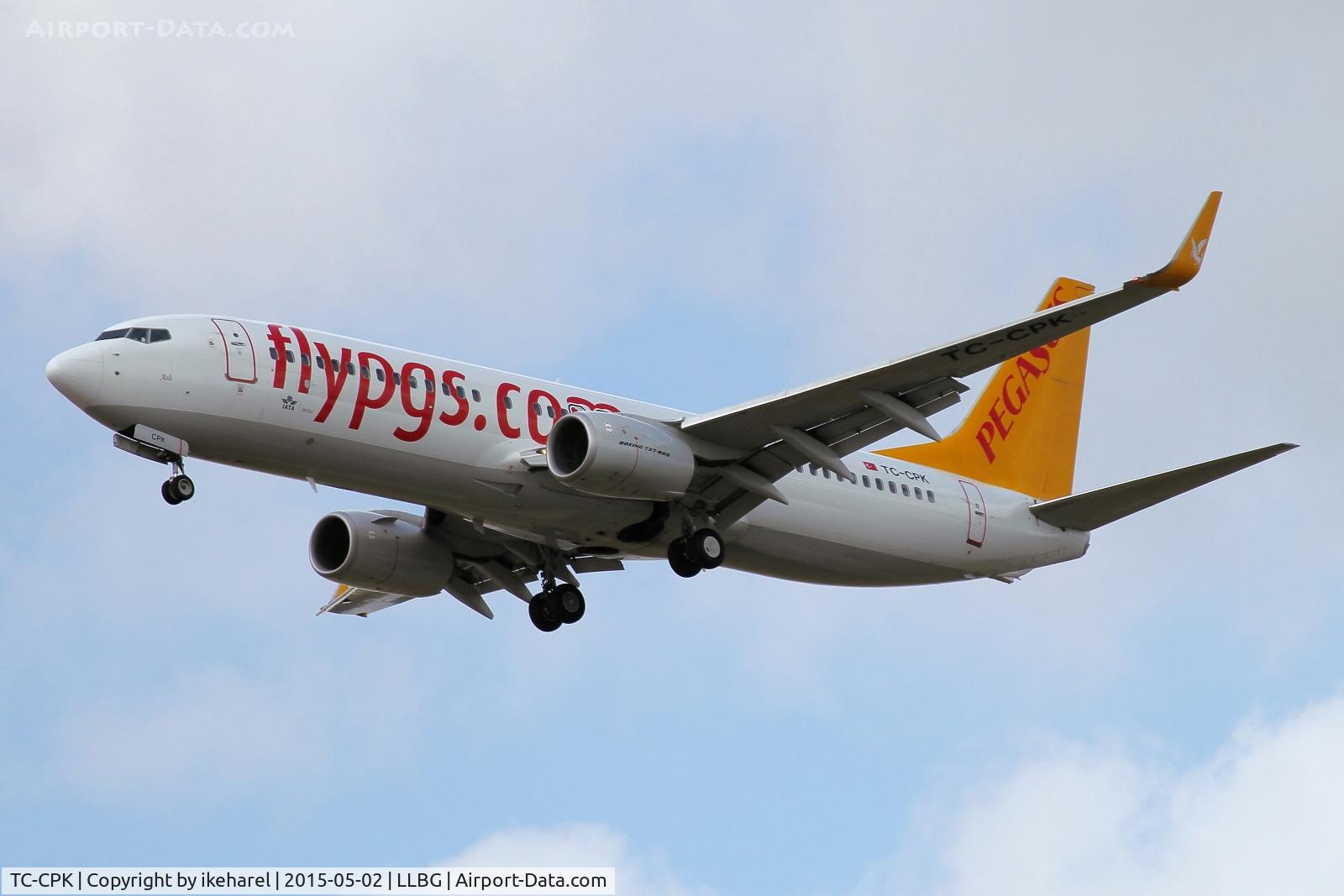 TC-CPK, 2013 Boeing 737-82R C/N 40009, Pegasus fly in from Istanbul, landing runway 12,