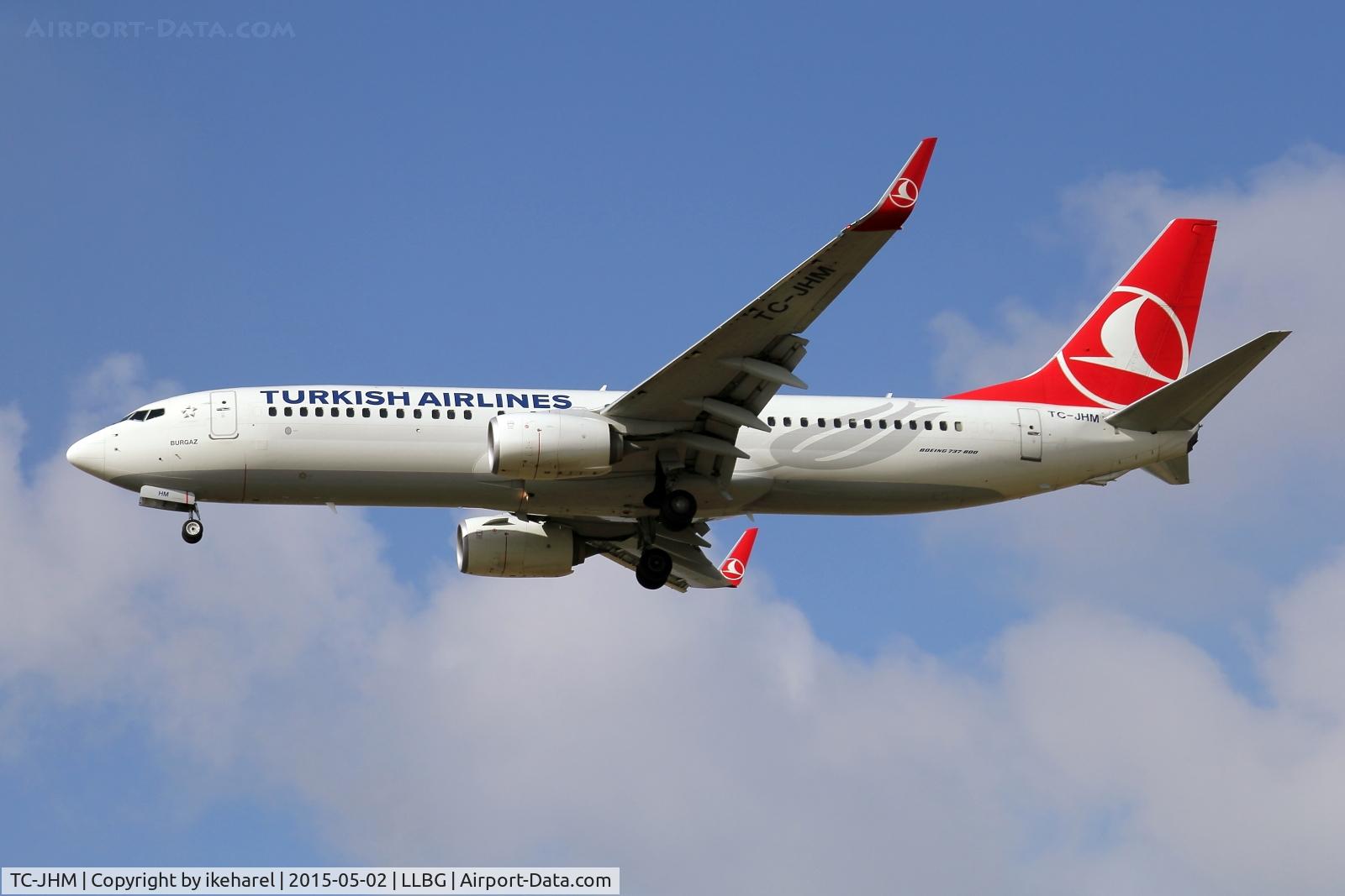 TC-JHM, 2012 Boeing 737-8F2 C/N 40980, THY fly in from istanbul, landing runway 12.