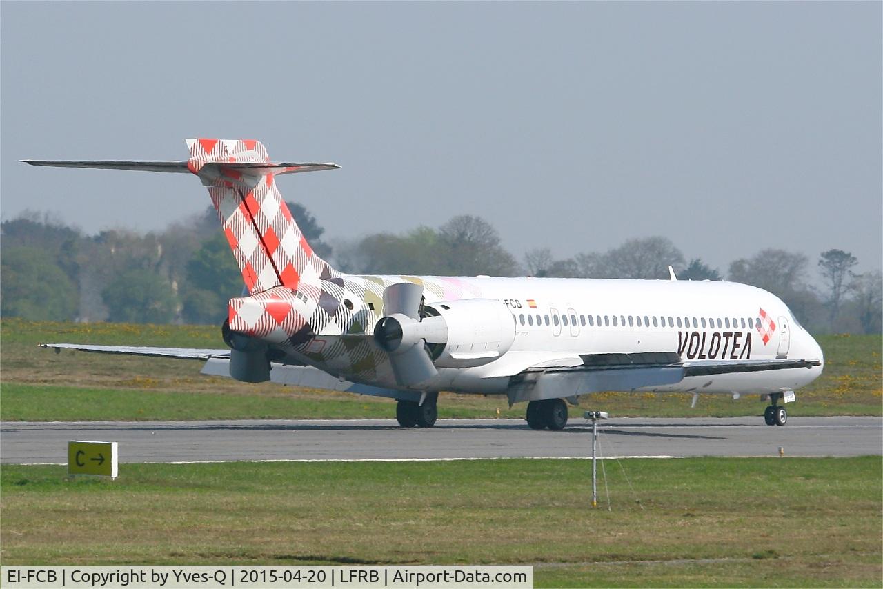 EI-FCB, 2005 Boeing 717-200 C/N 55191, Boeing 717-200, Reverse thrust landing rwy 07R, Brest-Bretagne airport (LFRB-BES)