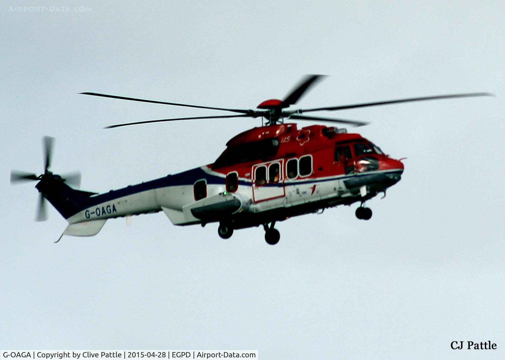 G-OAGA, 2013 Eurocopter EC-225LP Super Puma Mk2+ C/N 2878, On finals to land at Aberdeen